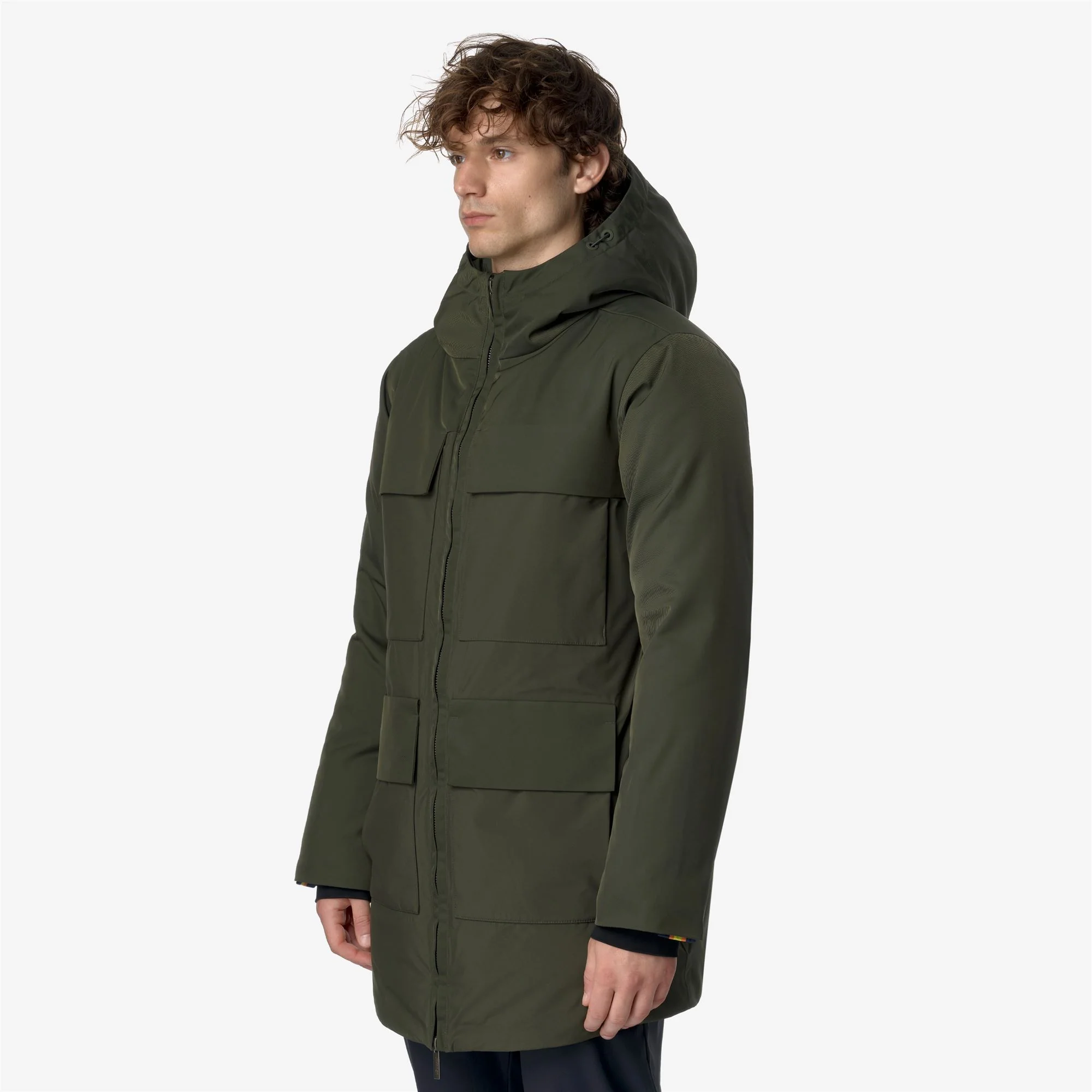 HODEL FABRIC MIX - Jackets - Mid - Man - GREEN BLACKISH - Image 4