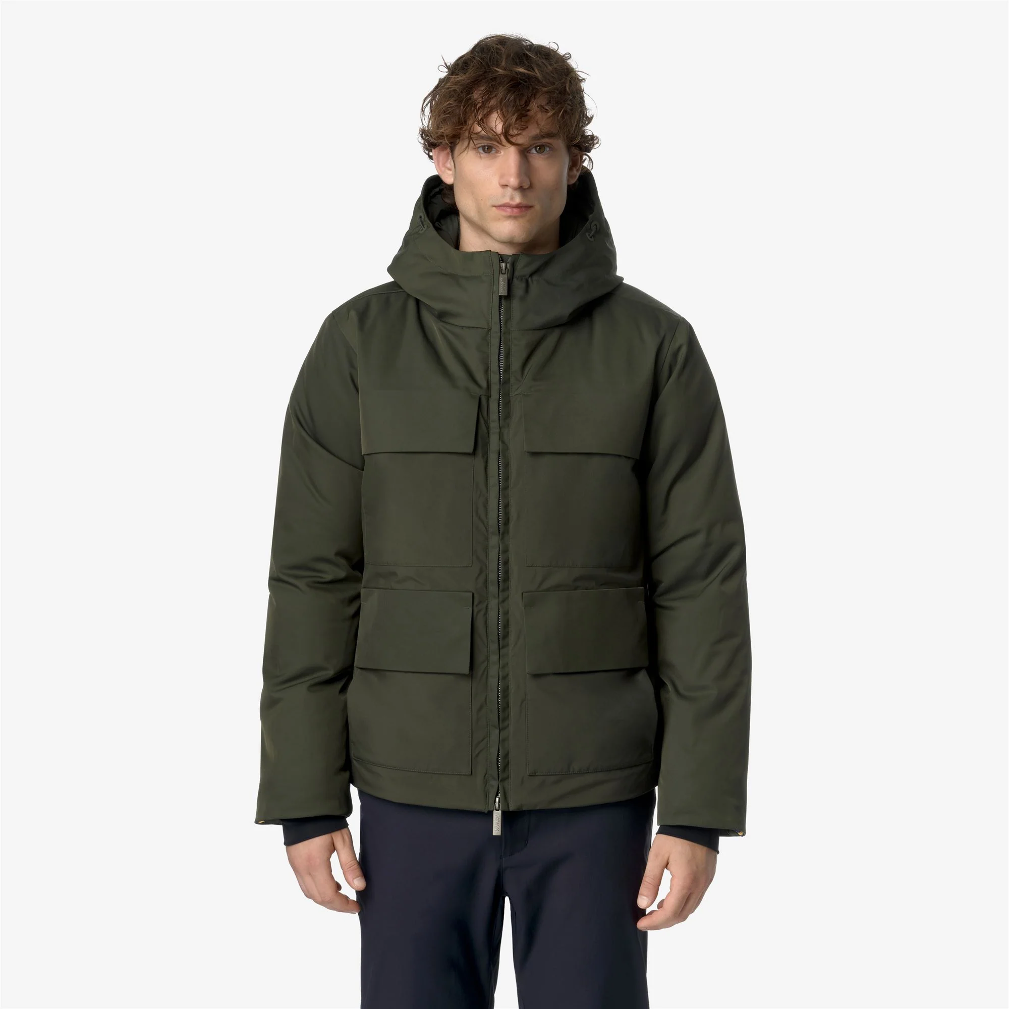 HODIN FABRIC MIX - Jackets - Short - Man - GREEN BLACKISH - Image 3