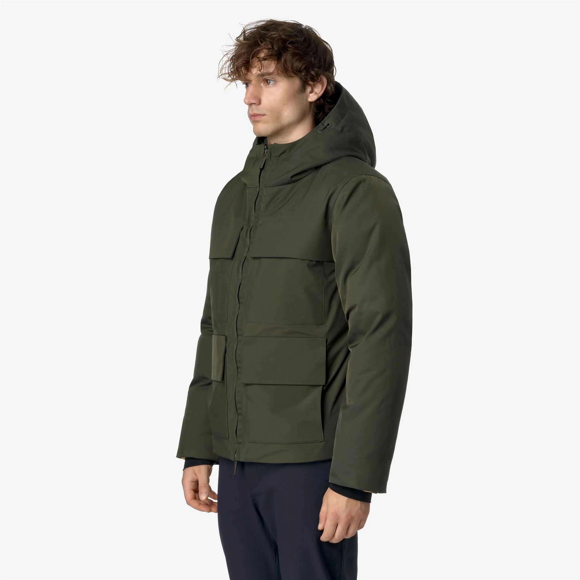 HODIN FABRIC MIX - Jackets - Short - Man - GREEN BLACKISH - Image 4