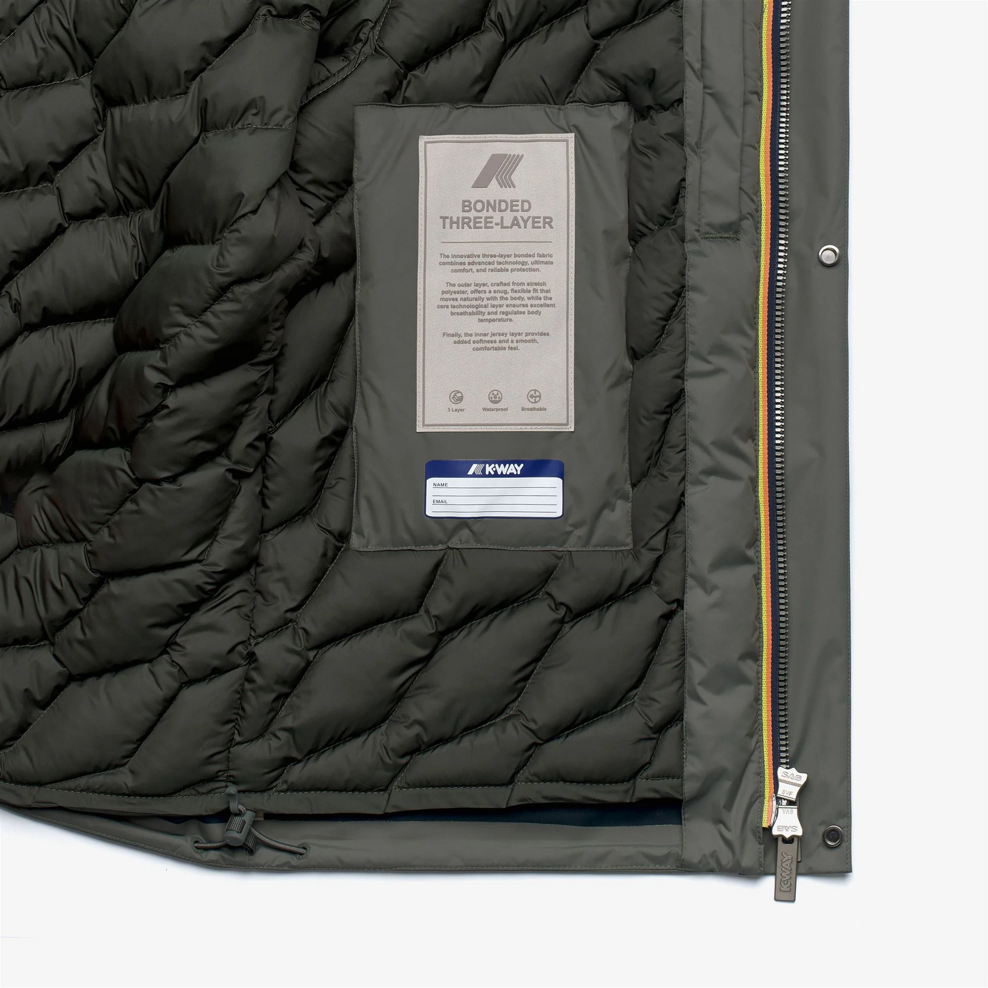 JACKEN BONDED PADDED - Jackets - Short - Man - GREEN BLACKISH COMBO - Image 3