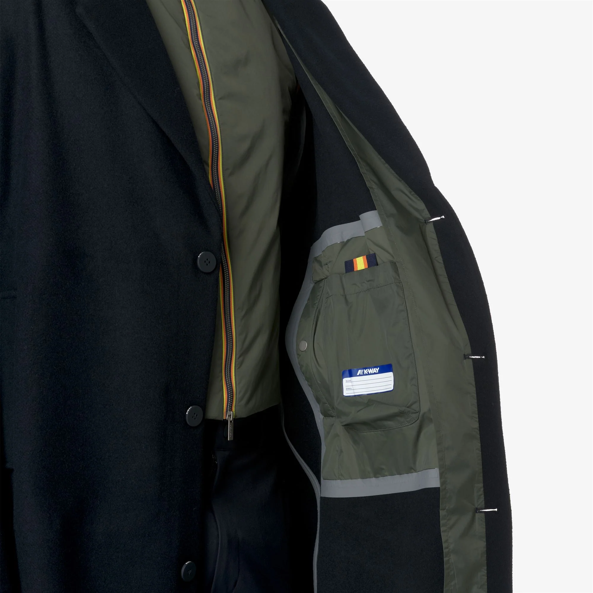 JENZAC WOOLMARK - Jackets - Long - Man - BLUE DEPTH-GREEN BLACKISH - Image 3