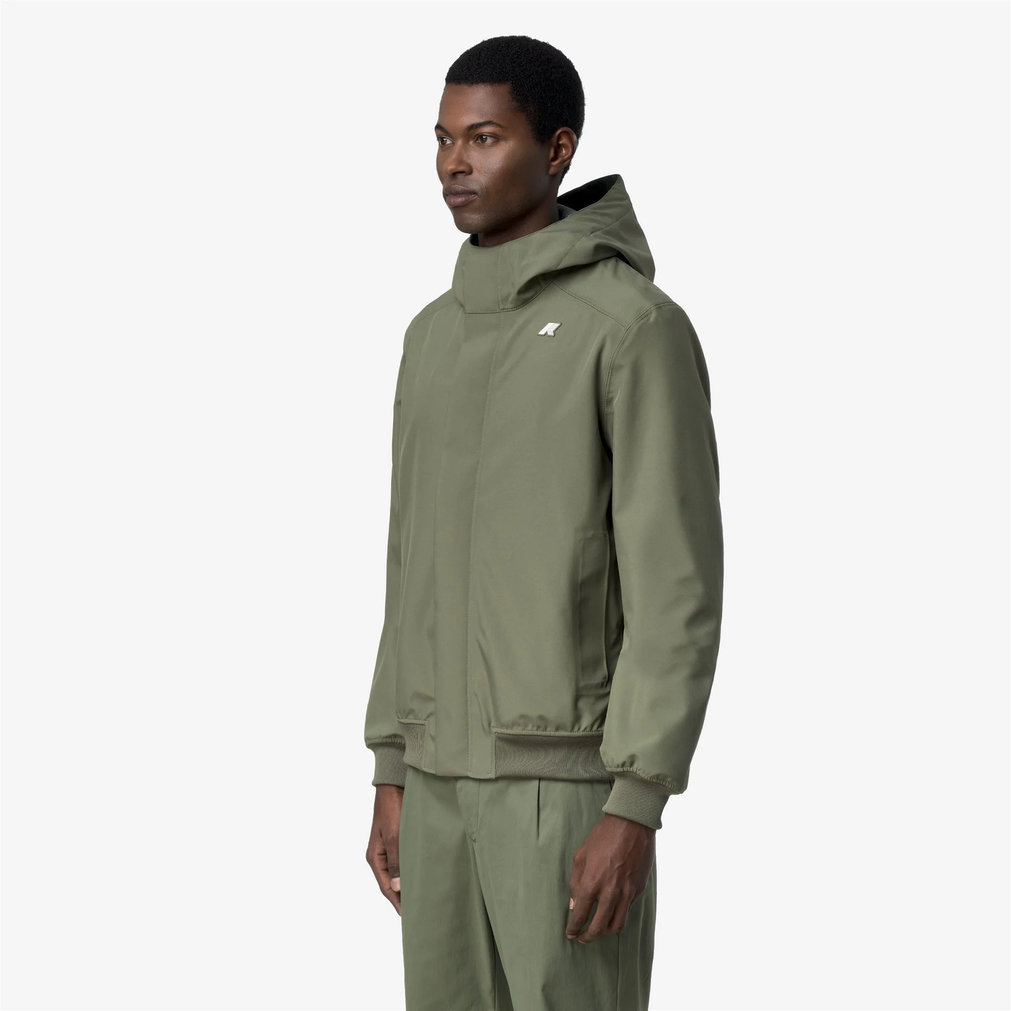 JOACHIM BONDED JERSEY - Jackets - Short - Man - GREEN LICHEN - Image 4