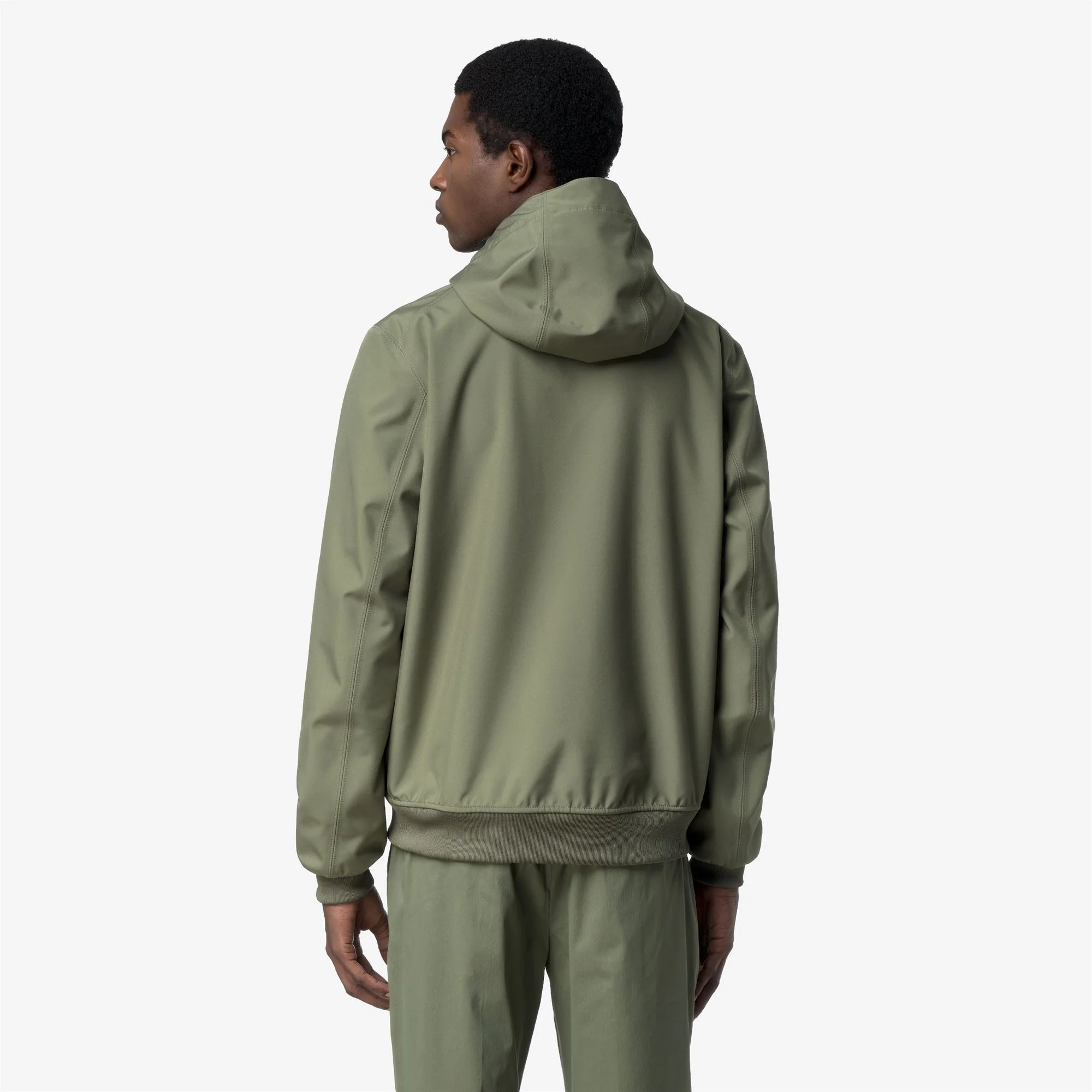 JOACHIM BONDED JERSEY - Jackets - Short - Man - GREEN LICHEN - Image 5