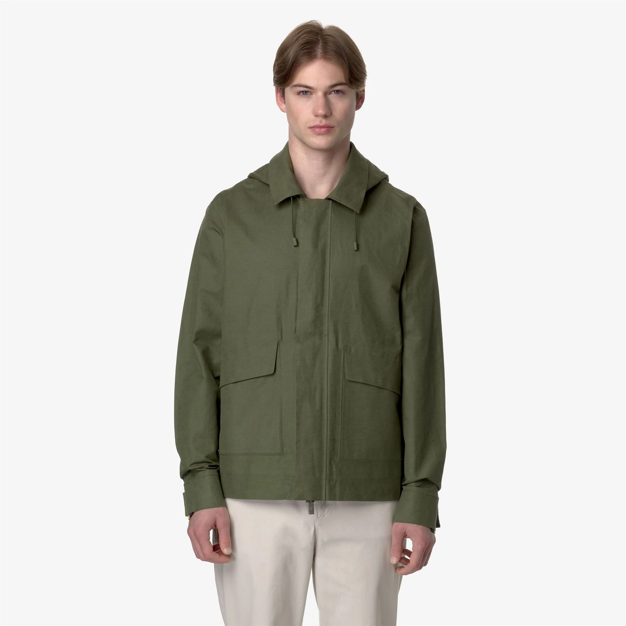 KAYA LINEN BLEND 2L - Jackets - Short - Man - GREEN CYPRESS-SILVER - Image 3