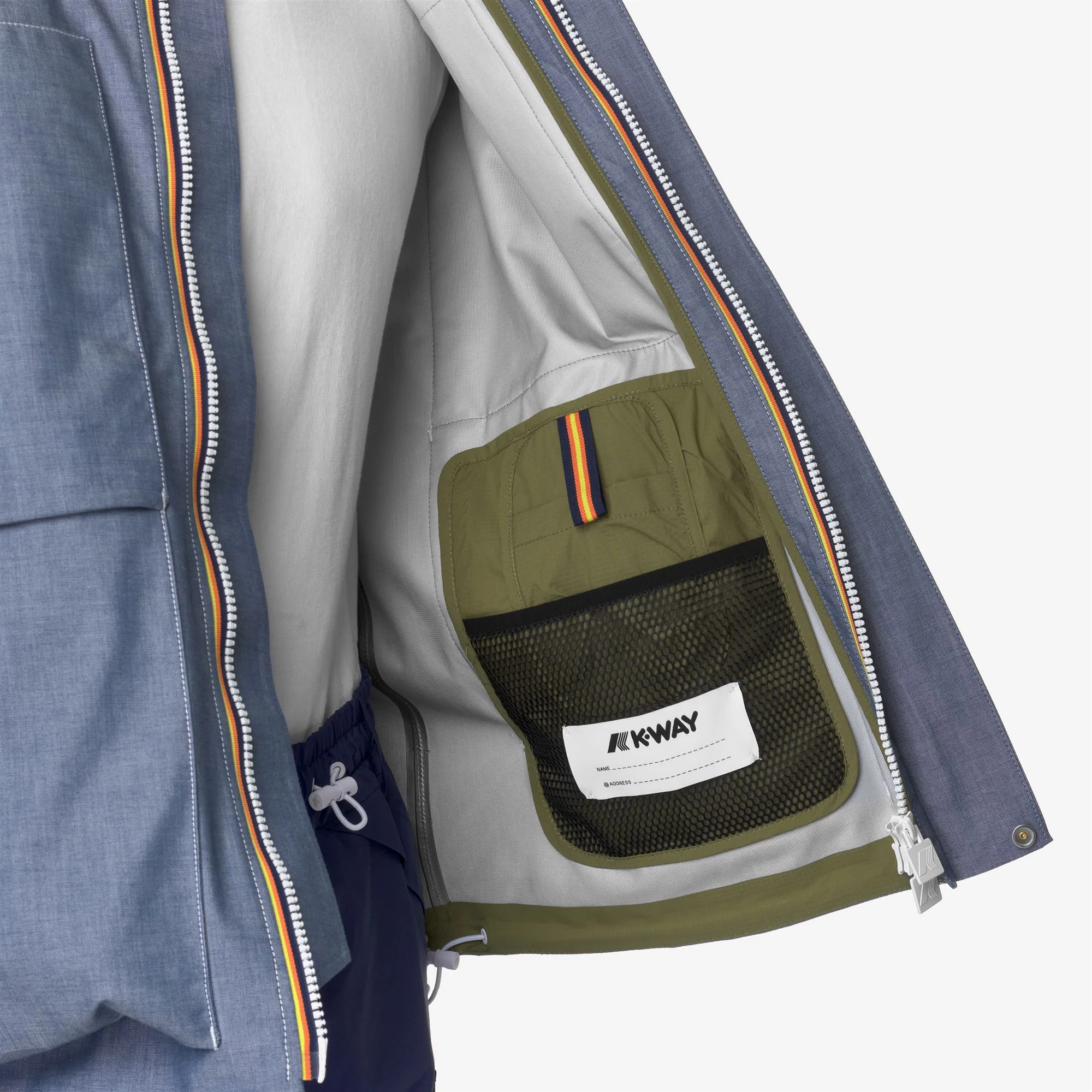 KAYEL CHAMBRAY 3L - Jackets - Short - Man - CHAMBRAY-GREEN SPHAGNUM - Image 2