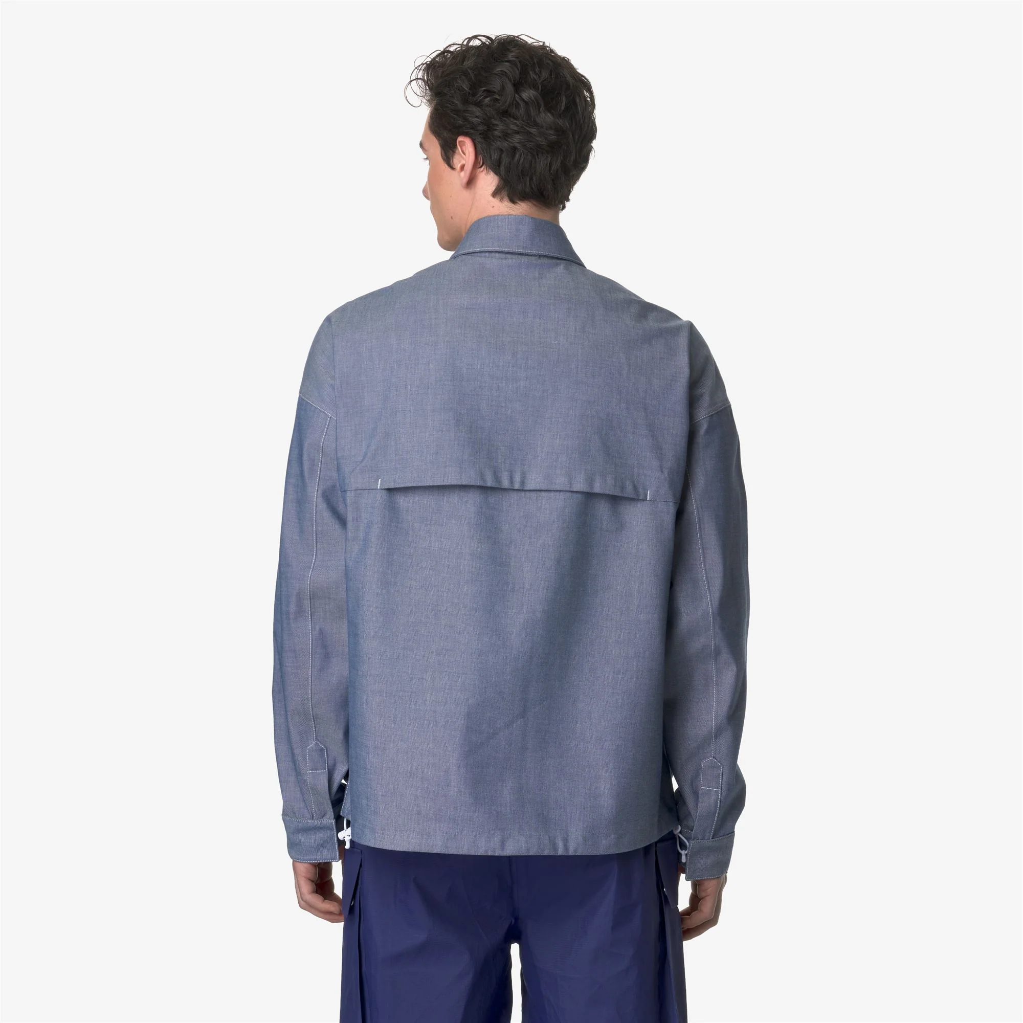 KAYEL CHAMBRAY 3L - Jackets - Short - Man - CHAMBRAY-GREEN SPHAGNUM - Image 5