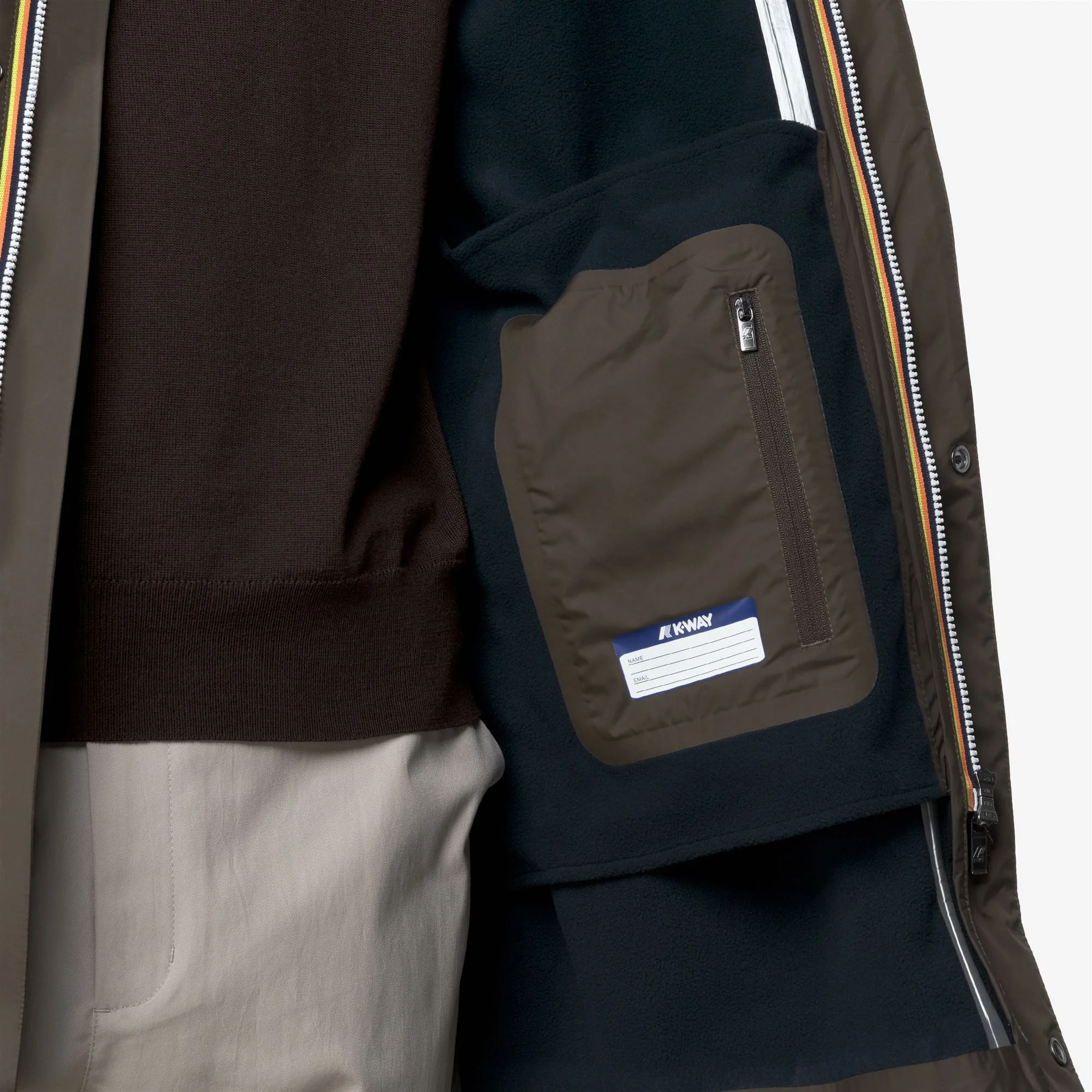 MARLYN BONDED - Jackets - Mid - Man - BLACK OLIVE-BLUE DEPTH - Image 2