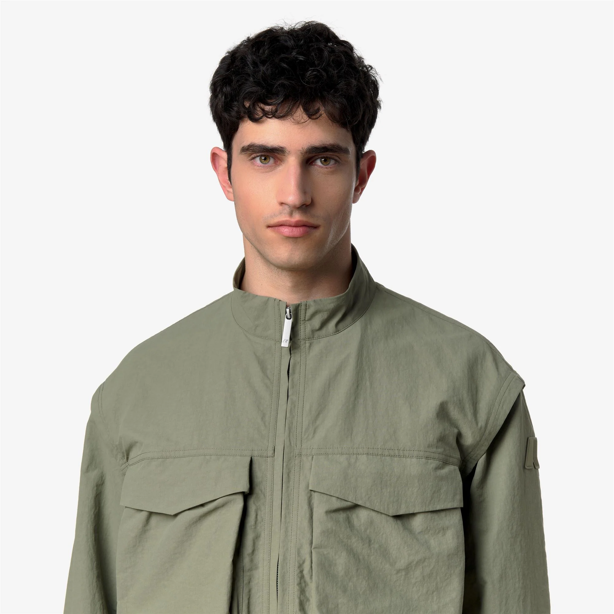 ORIAN COTTON BLEND - Jackets - Short - Man - GREEN LICHEN - Image 3