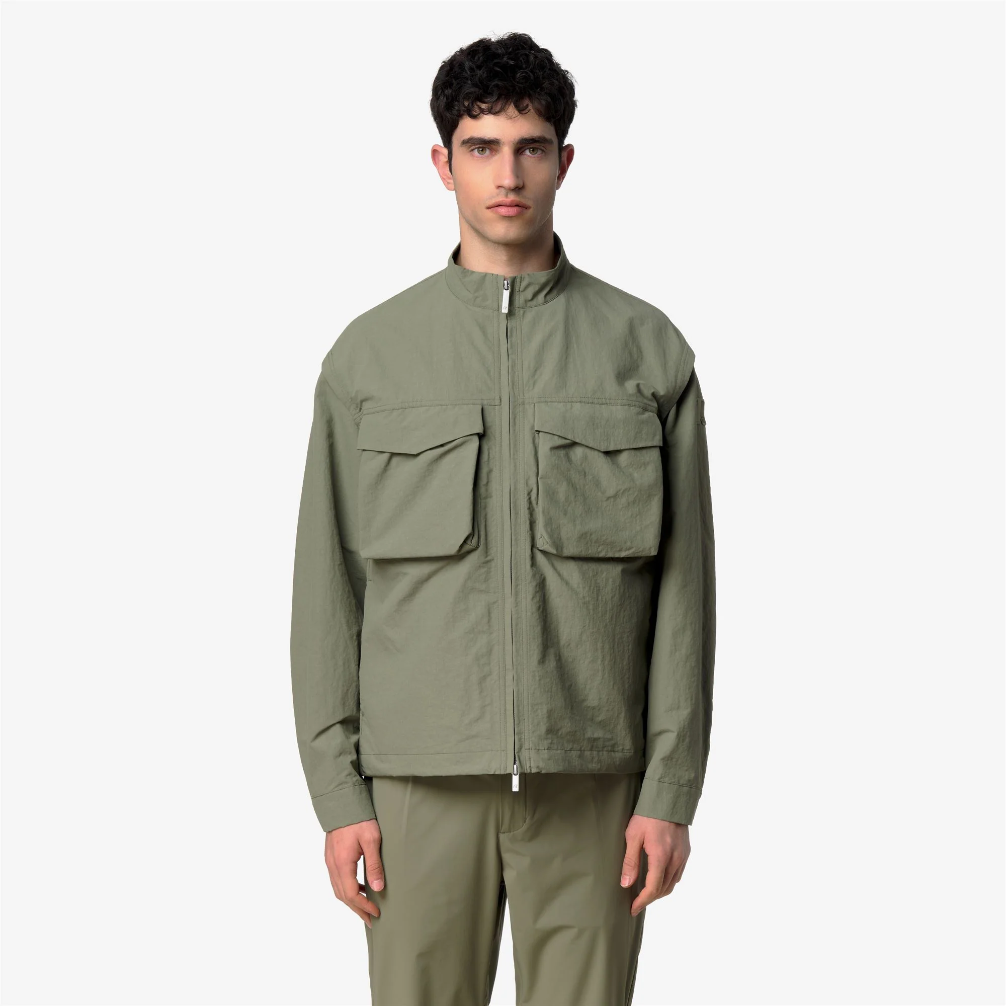 ORIAN COTTON BLEND - Jackets - Short - Man - GREEN LICHEN - Image 4