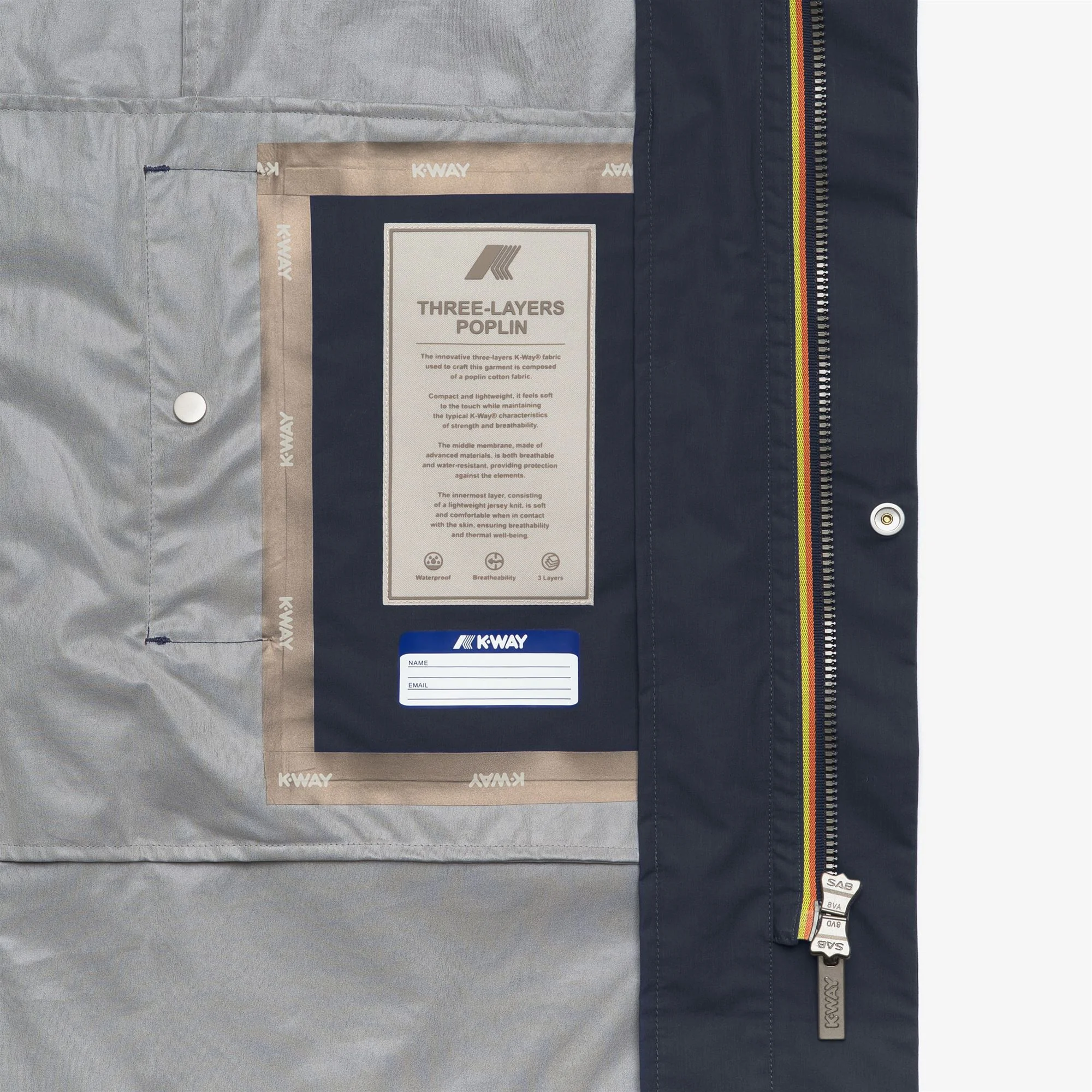 POIR 3L POPLIN - Jackets - 3/4 LENGTH - Man - BLUE DEPTH-BEIGE LT - Image 2