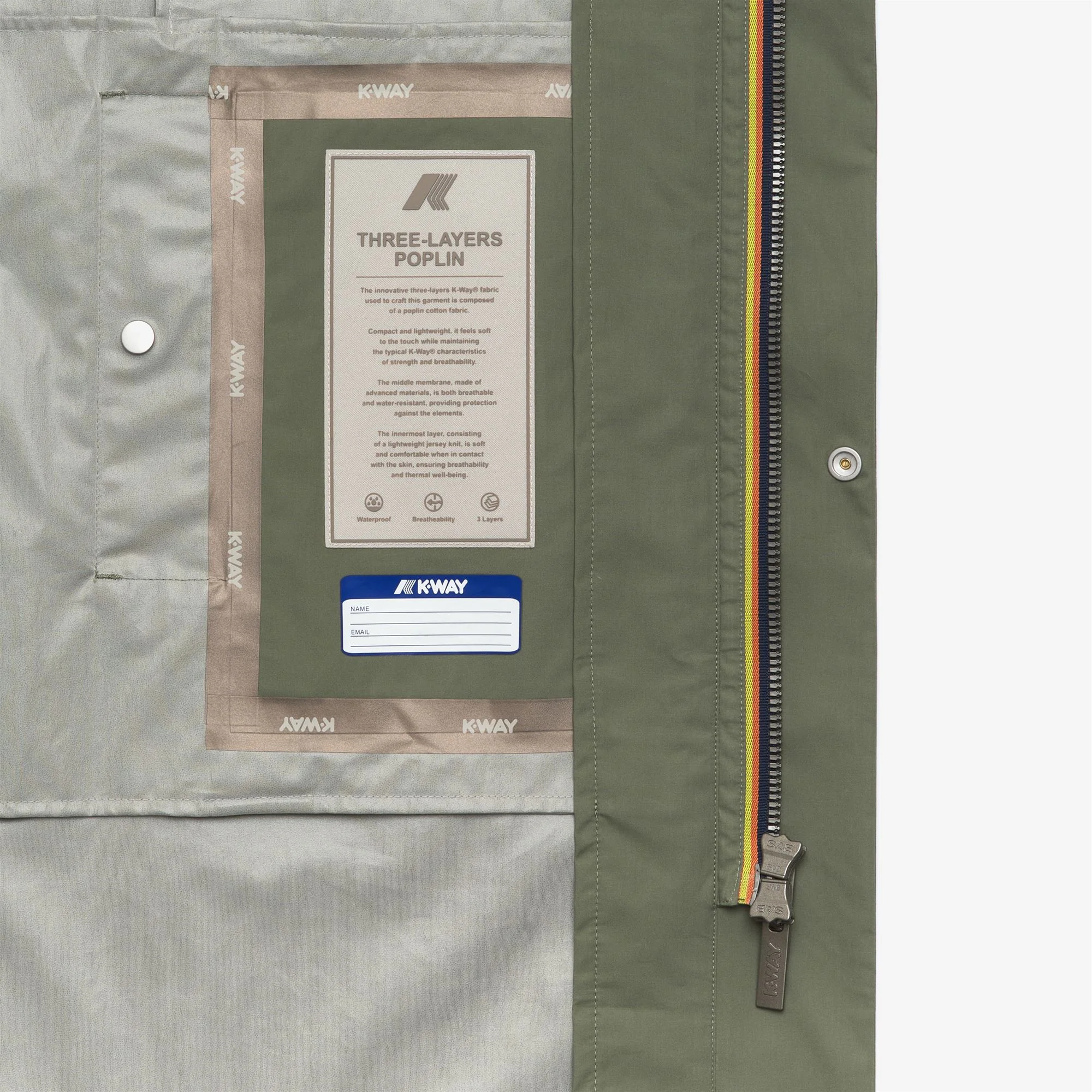 POIR 3L POPLIN - Jackets - 3/4 LENGTH - Man - GREEN LICHEN-BEIGE LT - Image 2