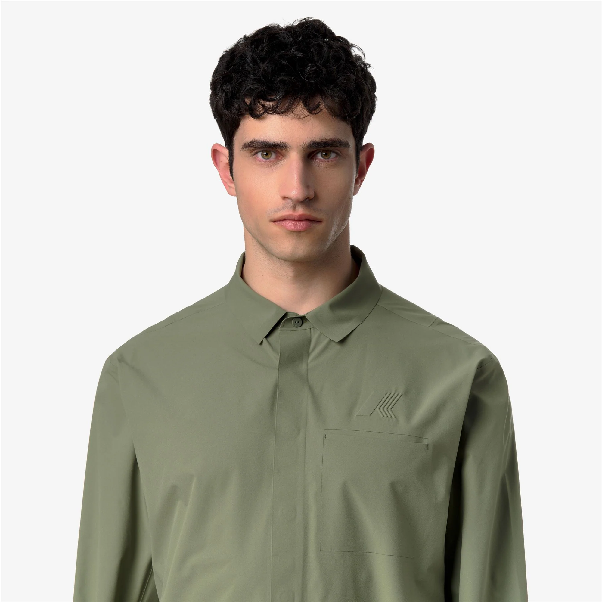 SHARRIE TECH OVERSHIRT - Jackets - Short - Man - GREEN LICHEN - Image 2