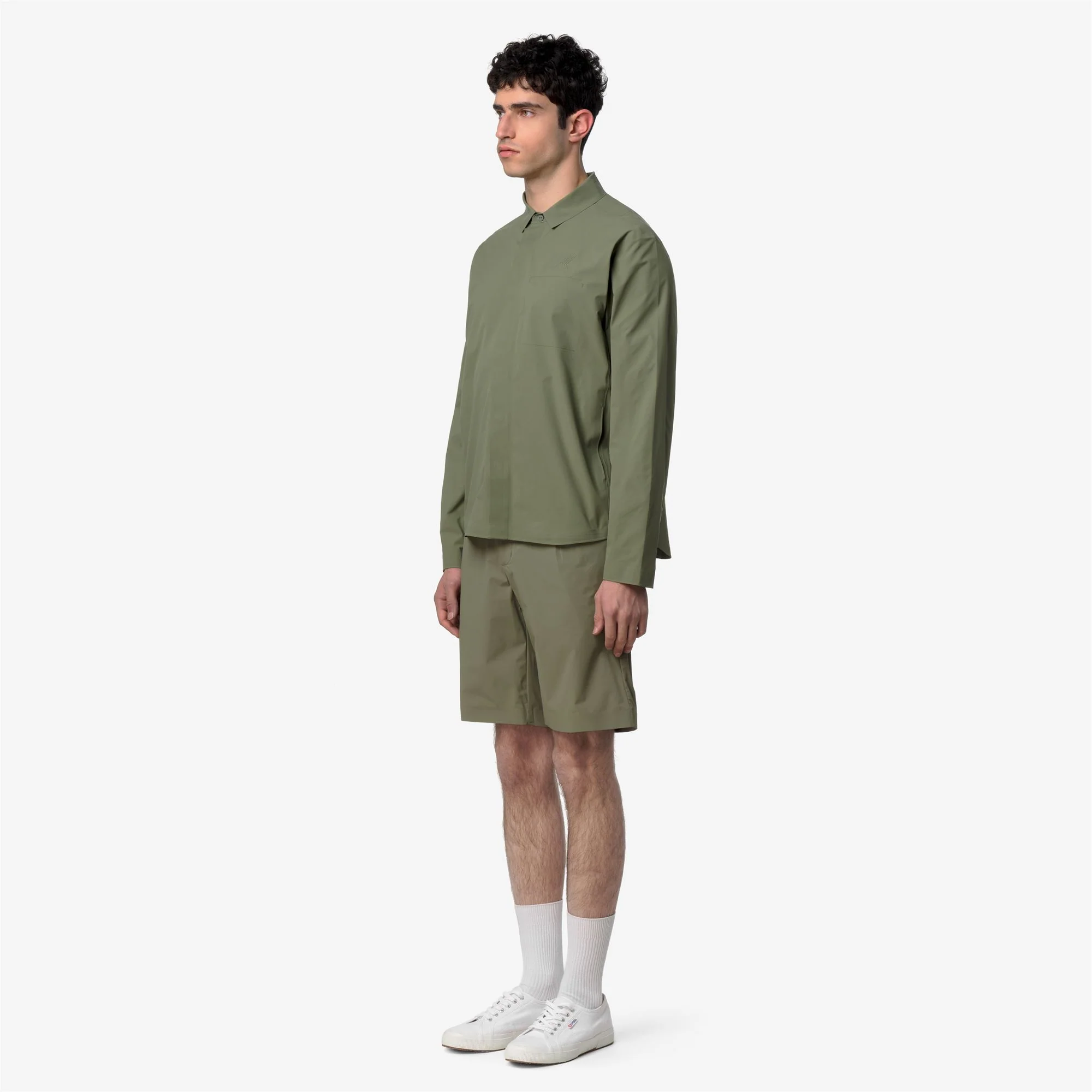 SHARRIE TECH OVERSHIRT - Jackets - Short - Man - GREEN LICHEN - Image 4