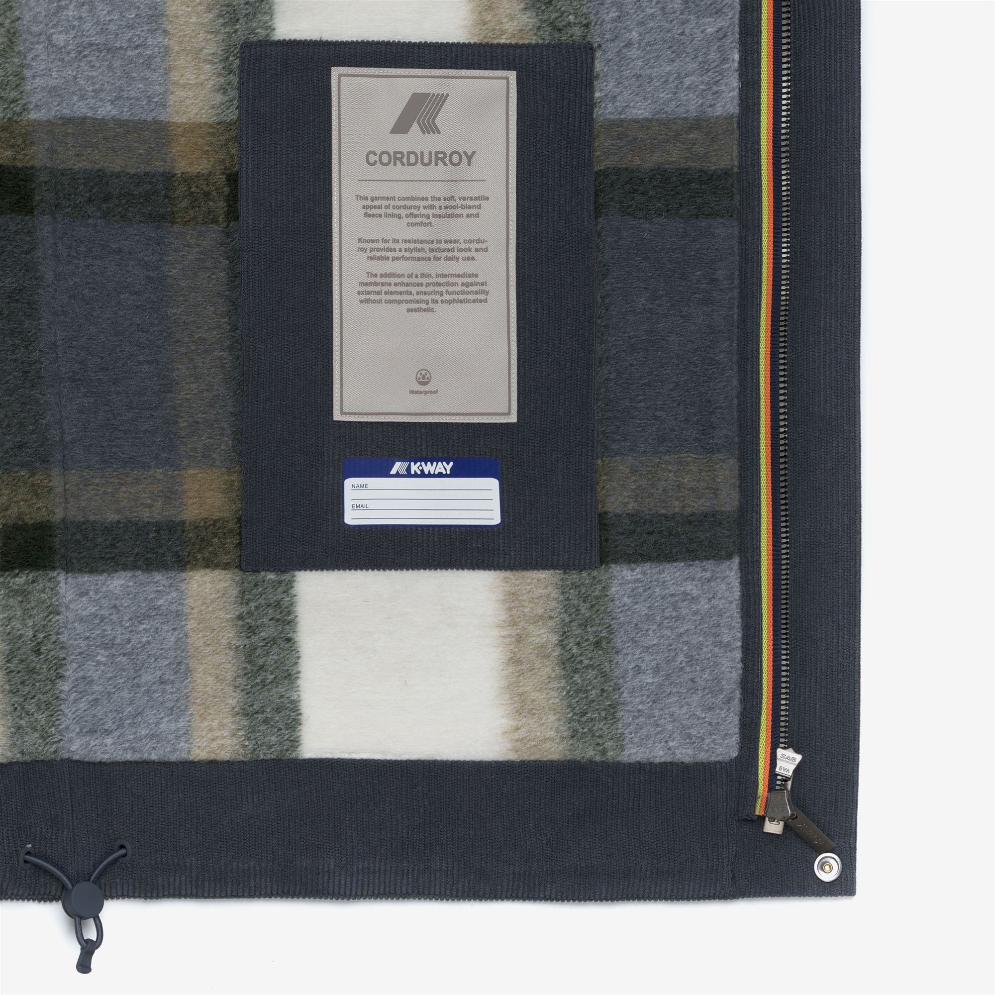 SHARY CORDUROY - Jackets - Short - Man - BLUE-TARTAN COMBO - Image 2