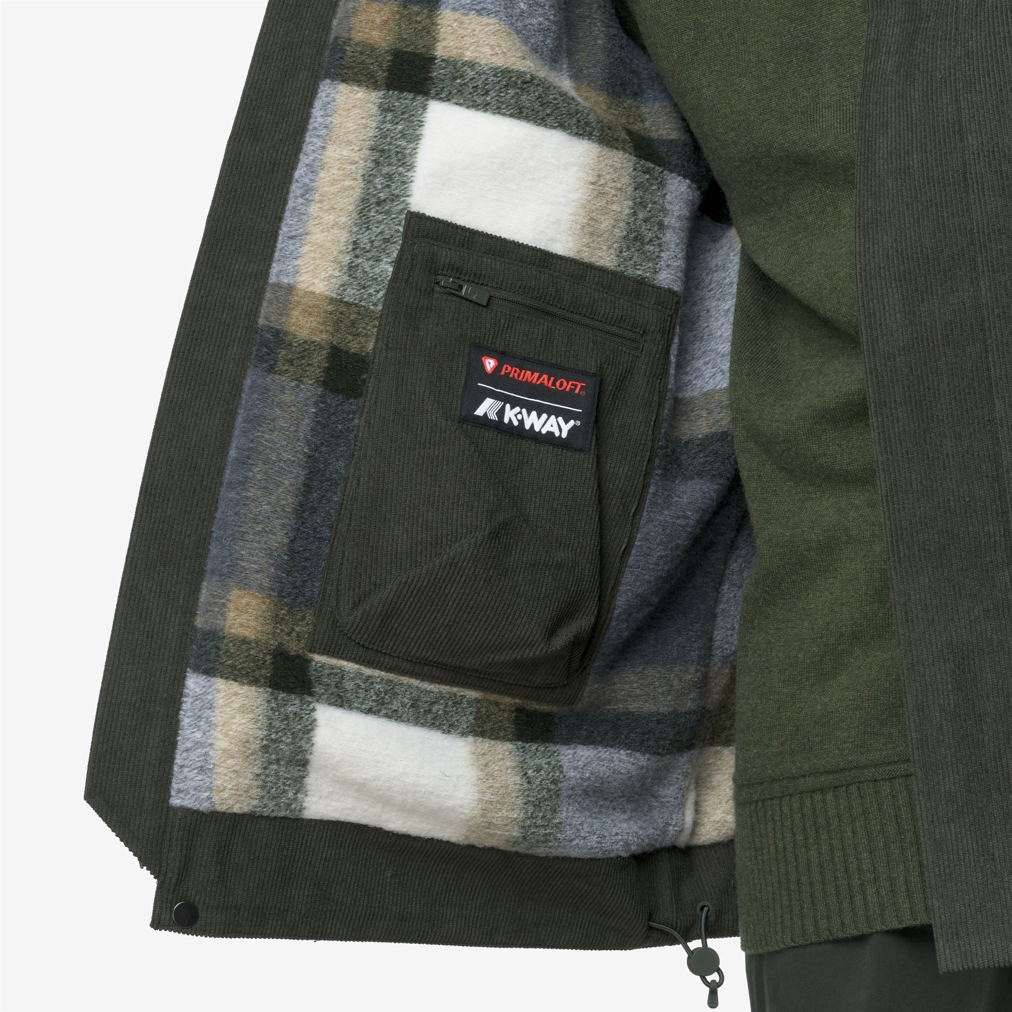 SHARY CORDUROY - Jackets - Short - Man - GREEN BLACKISH-TARTAN COMBO - Image 3