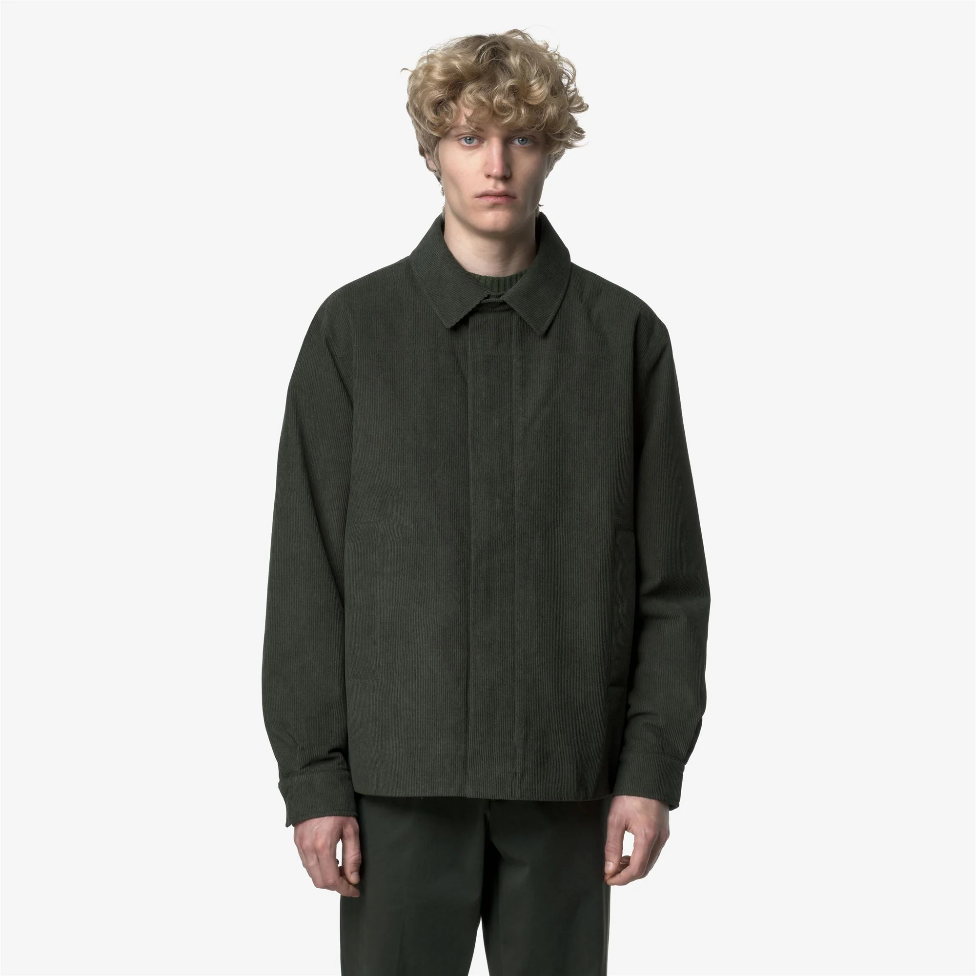SHARY CORDUROY - Jackets - Short - Man - GREEN BLACKISH-TARTAN COMBO - Image 4