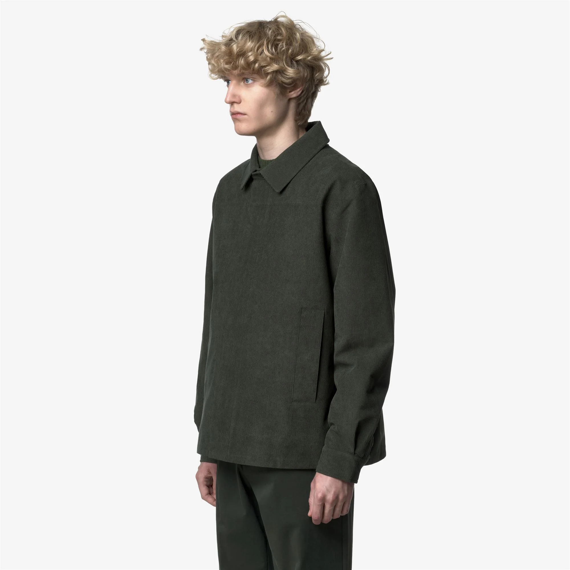SHARY CORDUROY - Jackets - Short - Man - GREEN BLACKISH-TARTAN COMBO - Image 5