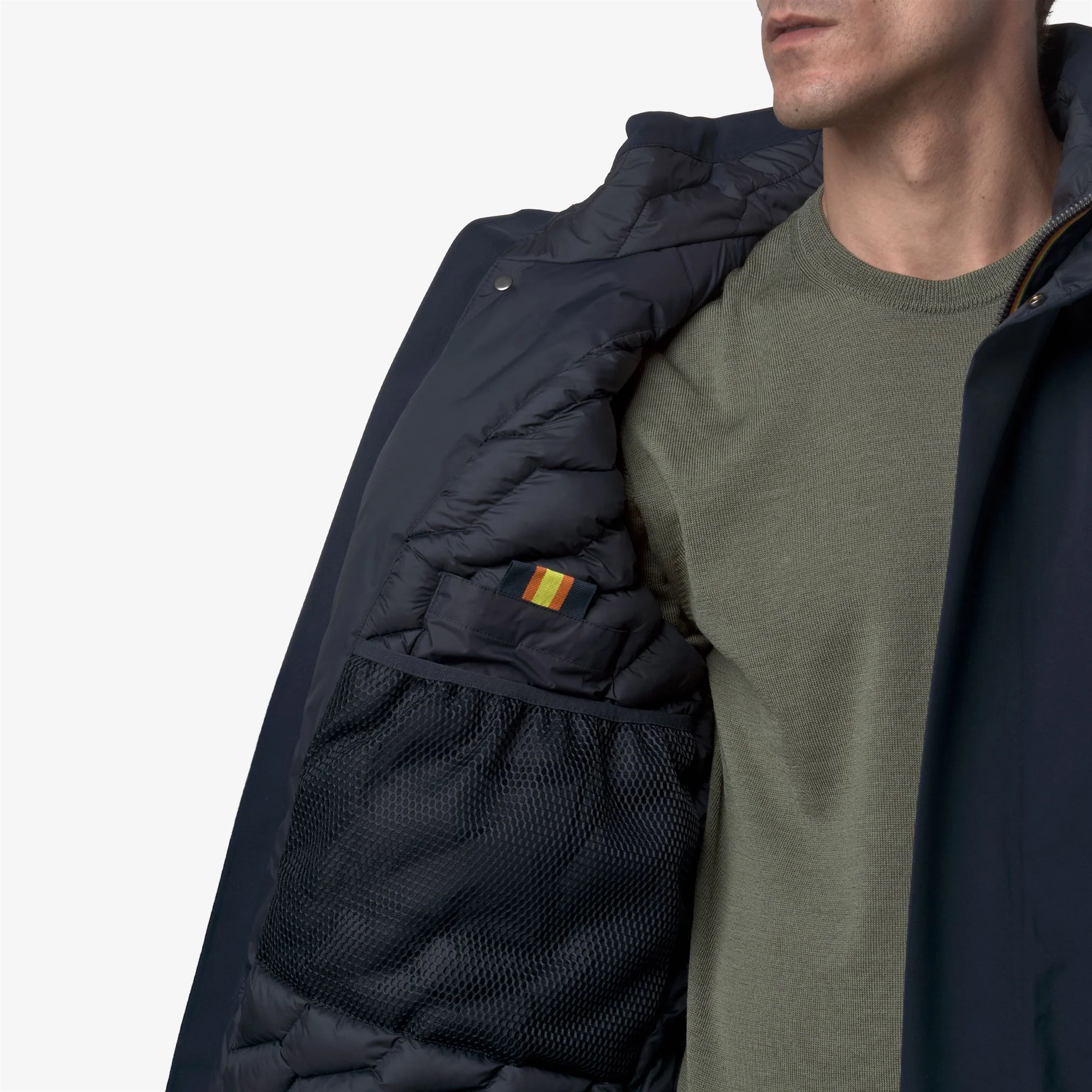 THOMAL BONDED PADDED - Jackets - 3/4 LENGTH - Man - BLUE DEPTH-BLUE DEPTH - Image 3