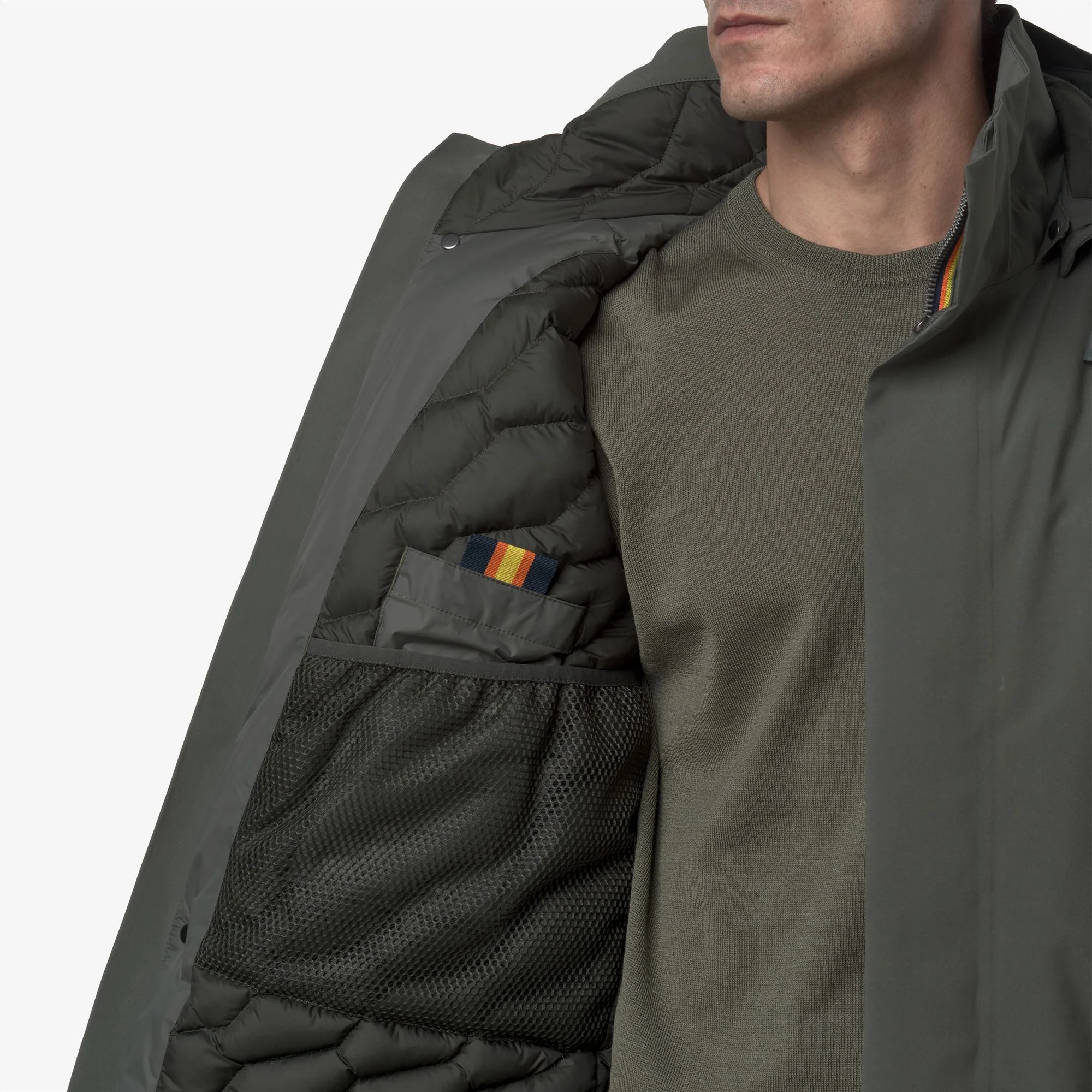 THOMAL BONDED PADDED - Jackets - 3/4 LENGTH - Man - GREEN BLACKISH COMBO - Image 3