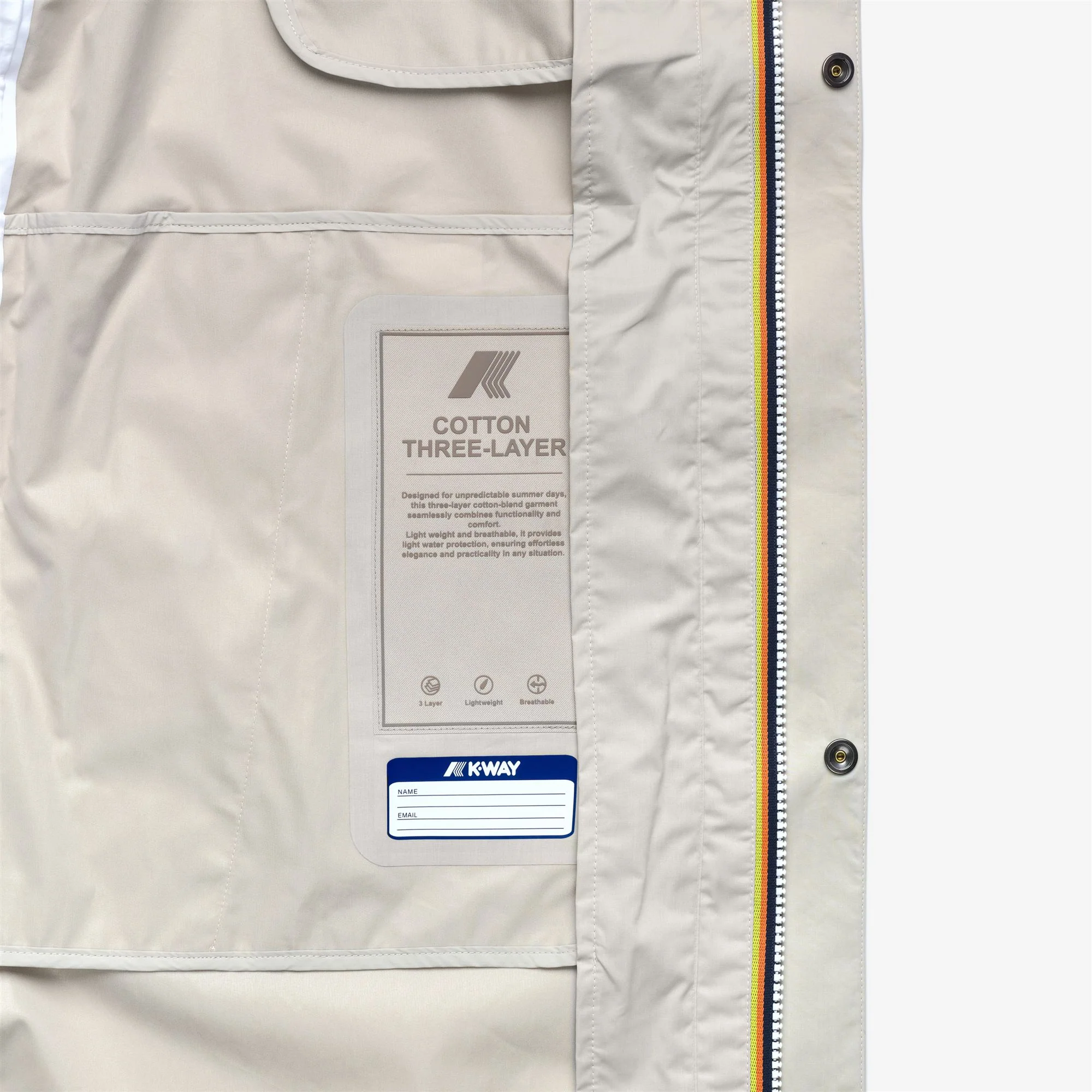 TOMMY COTTON 3LAYERS - Jackets - 3/4 LENGTH - Man - BEIGE LT - Image 3