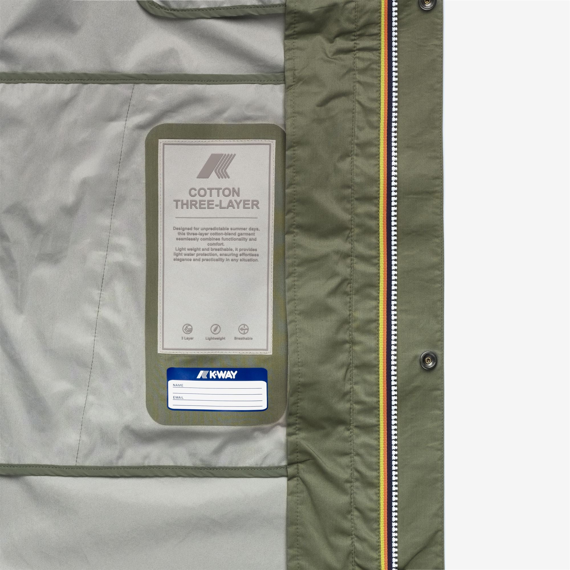 TOMMY COTTON 3LAYERS - Jackets - 3/4 LENGTH - Man - GREEN LICHEN - Image 3