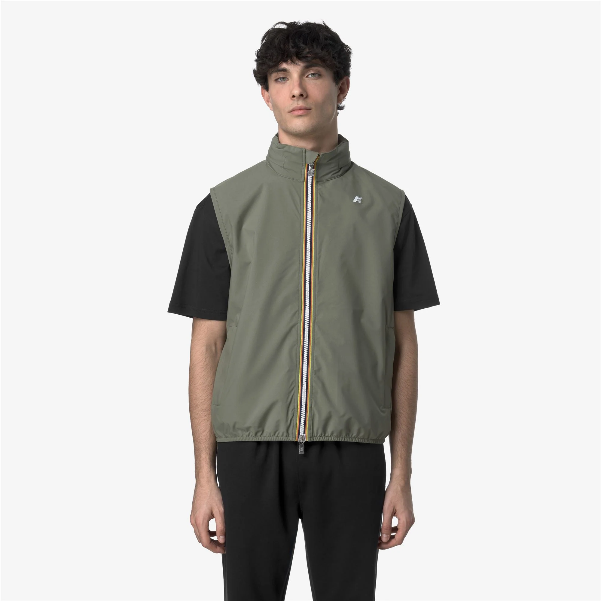 VALEN STRETCH DOT - Jackets - Vest - Man - GREEN LICHEN - Image 3