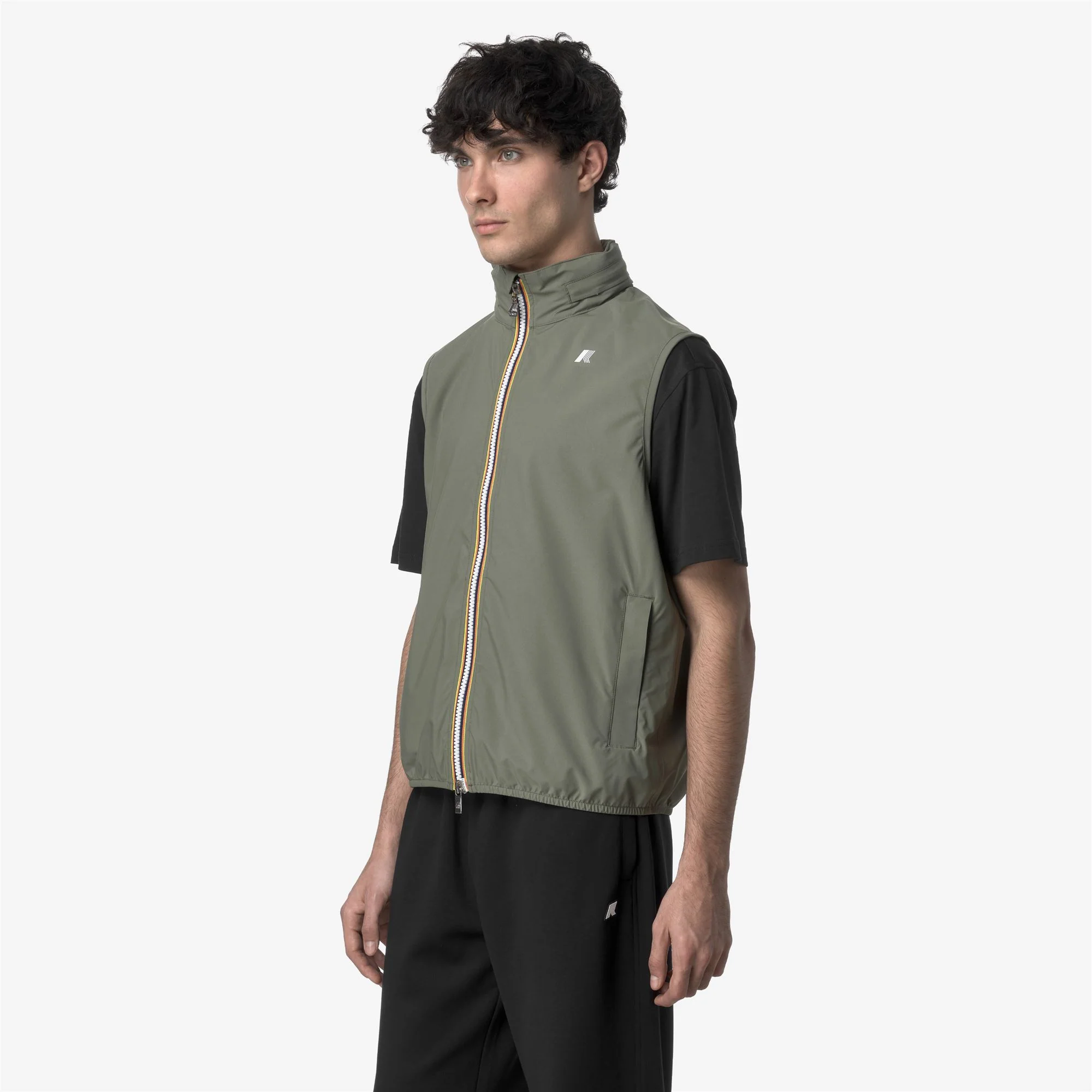 VALEN STRETCH DOT - Jackets - Vest - Man - GREEN LICHEN - Image 4