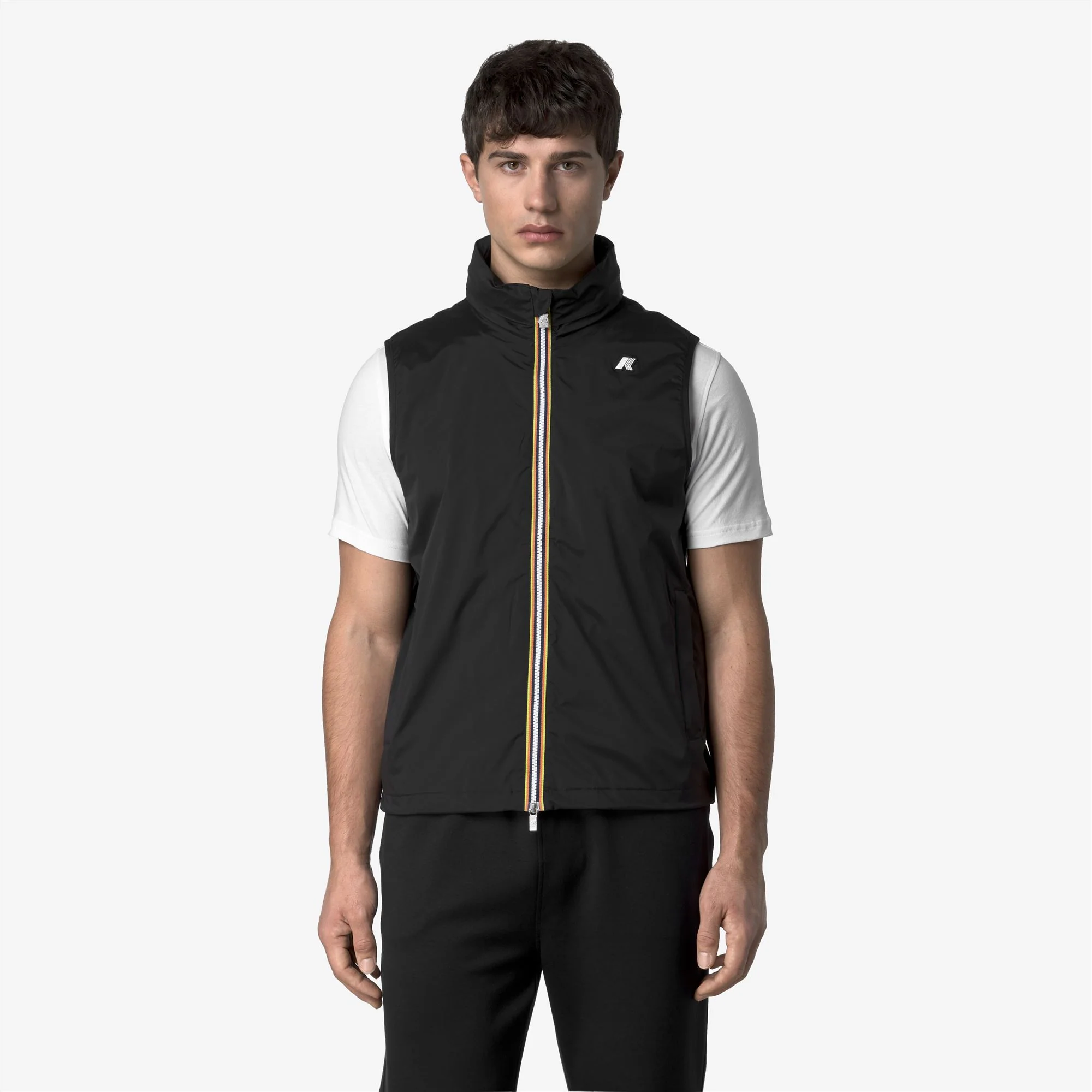 VALEN STRETCH NYLON JERSEY - Jackets - Vest - Man - BLACK PURE - Image 3