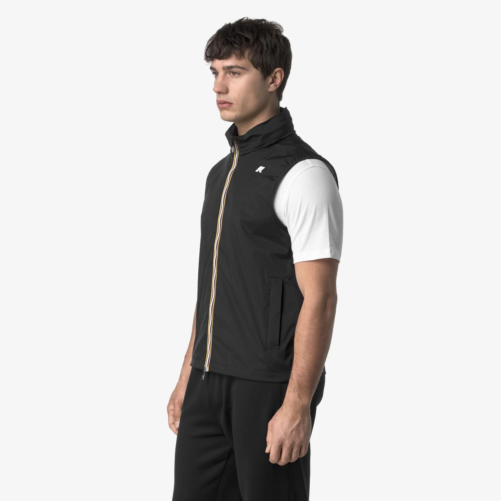 VALEN STRETCH NYLON JERSEY - Jackets - Vest - Man - BLACK PURE - Image 4