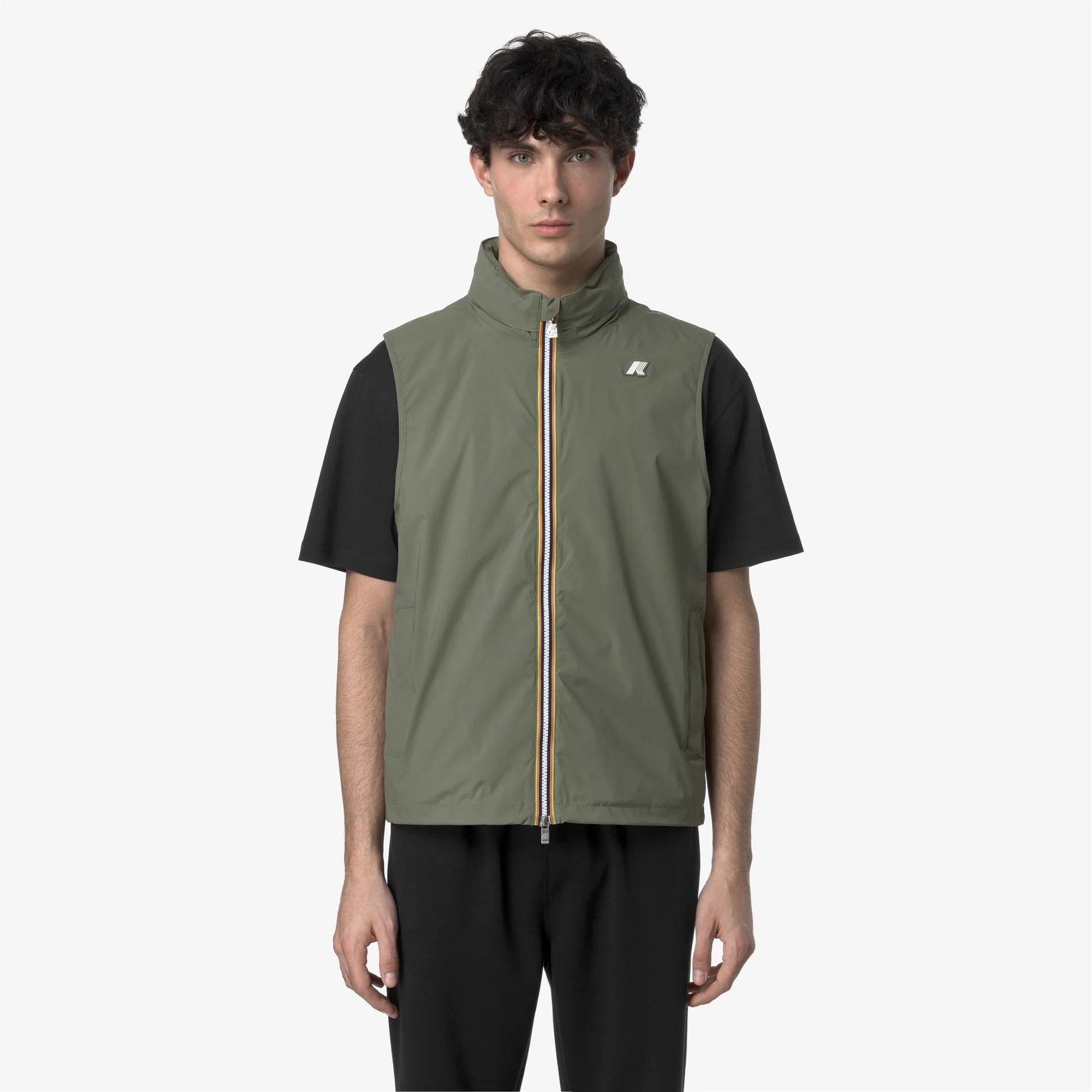 VALEN STRETCH NYLON JERSEY - Jackets - Vest - Man - GREEN LICHEN - Image 3