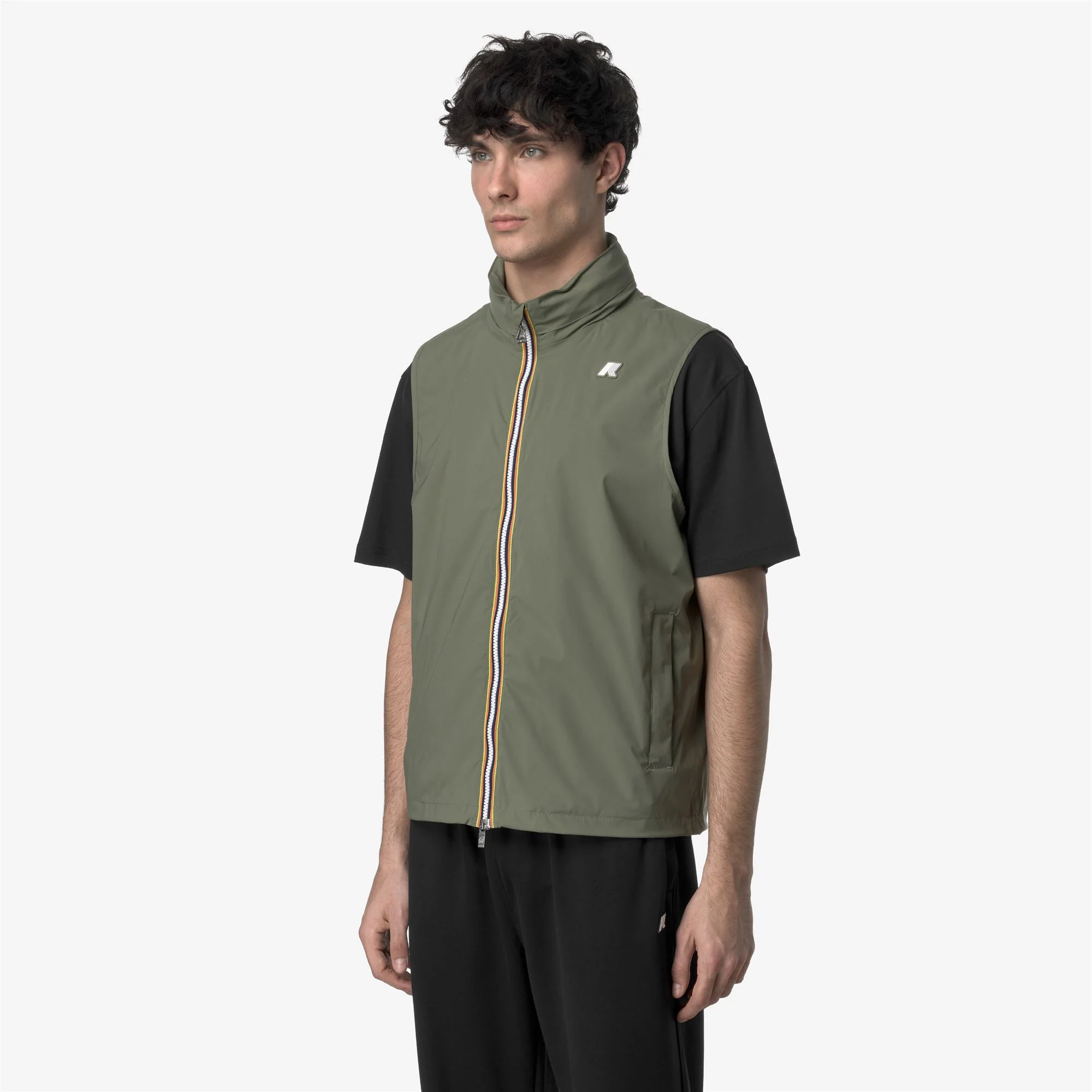 VALEN STRETCH NYLON JERSEY - Jackets - Vest - Man - GREEN LICHEN - Image 4