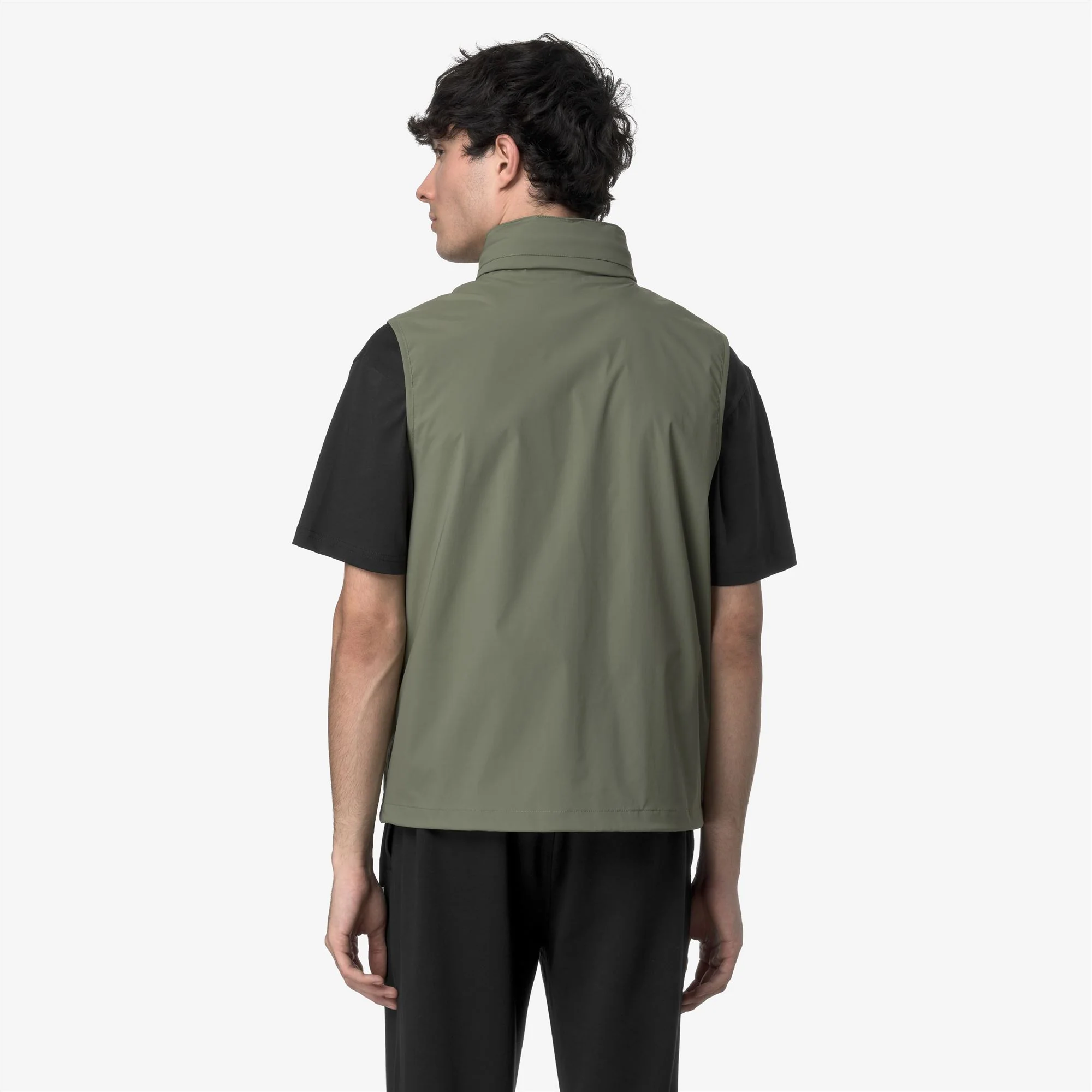 VALEN STRETCH NYLON JERSEY - Jackets - Vest - Man - GREEN LICHEN - Image 5