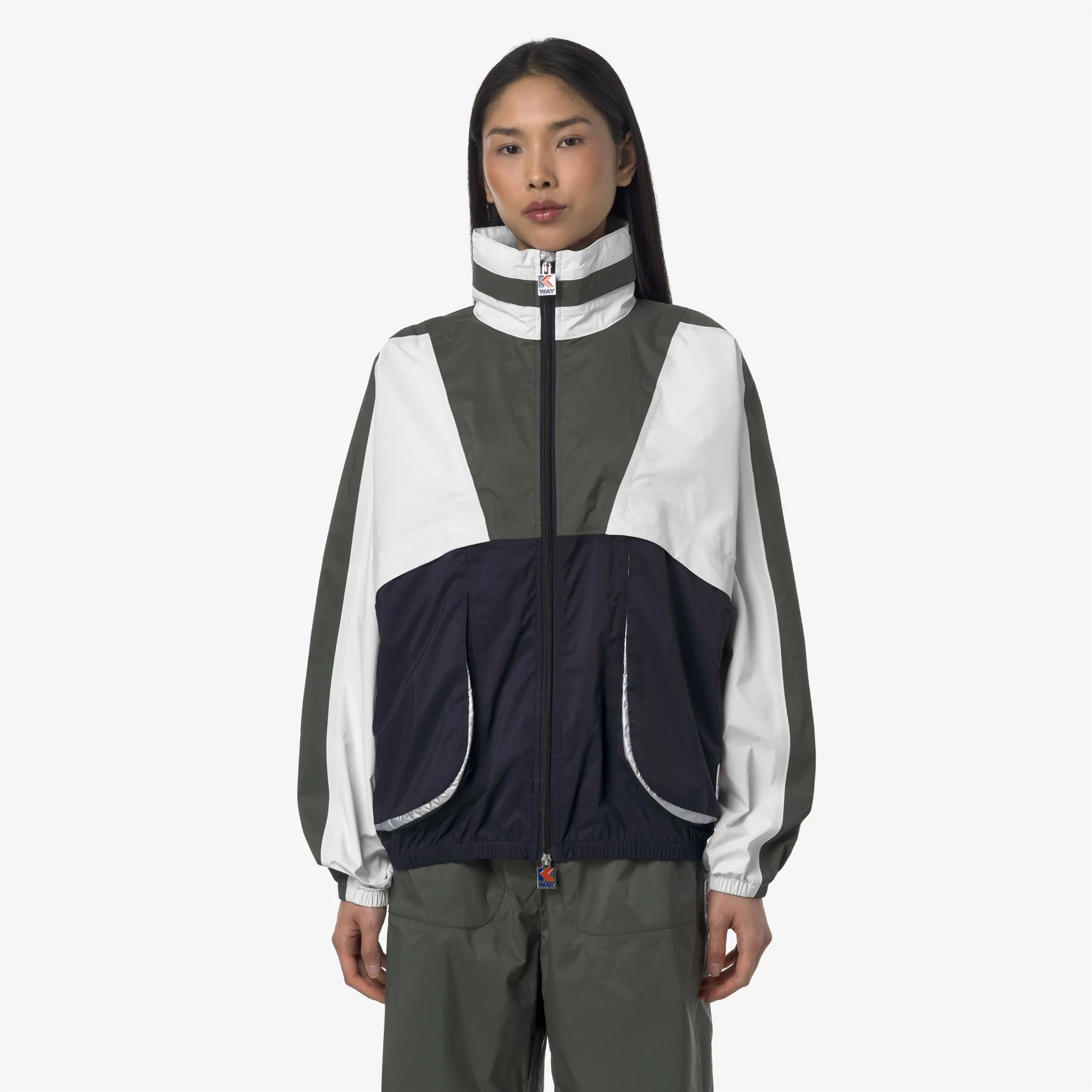 7002 FULL ZIP - Jackets - Short - Unisex - BLUE WHITE GREEN - Image 3