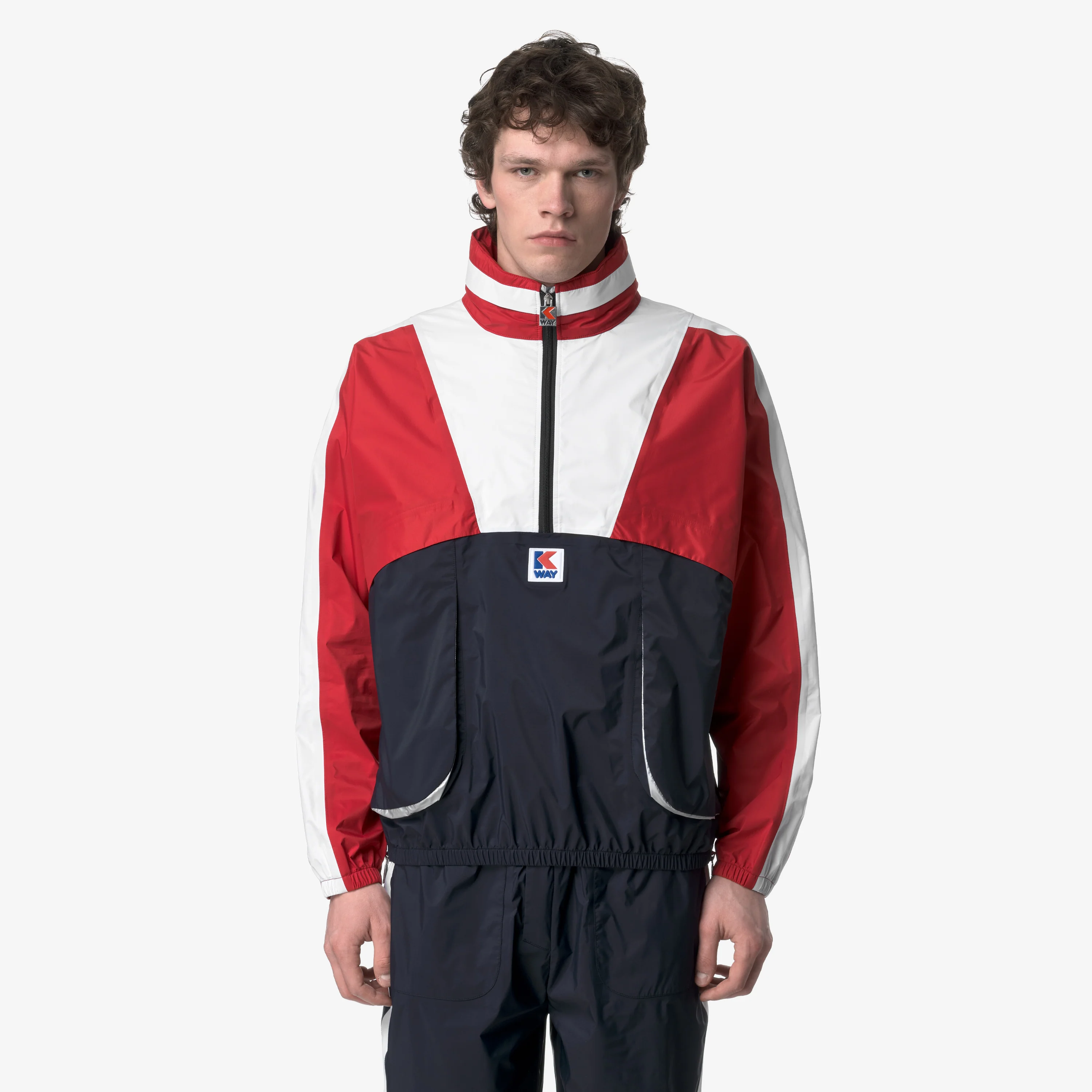 7002 HALF ZIP - Jackets - Short - Unisex - BLUE RED WHITE - Image 3