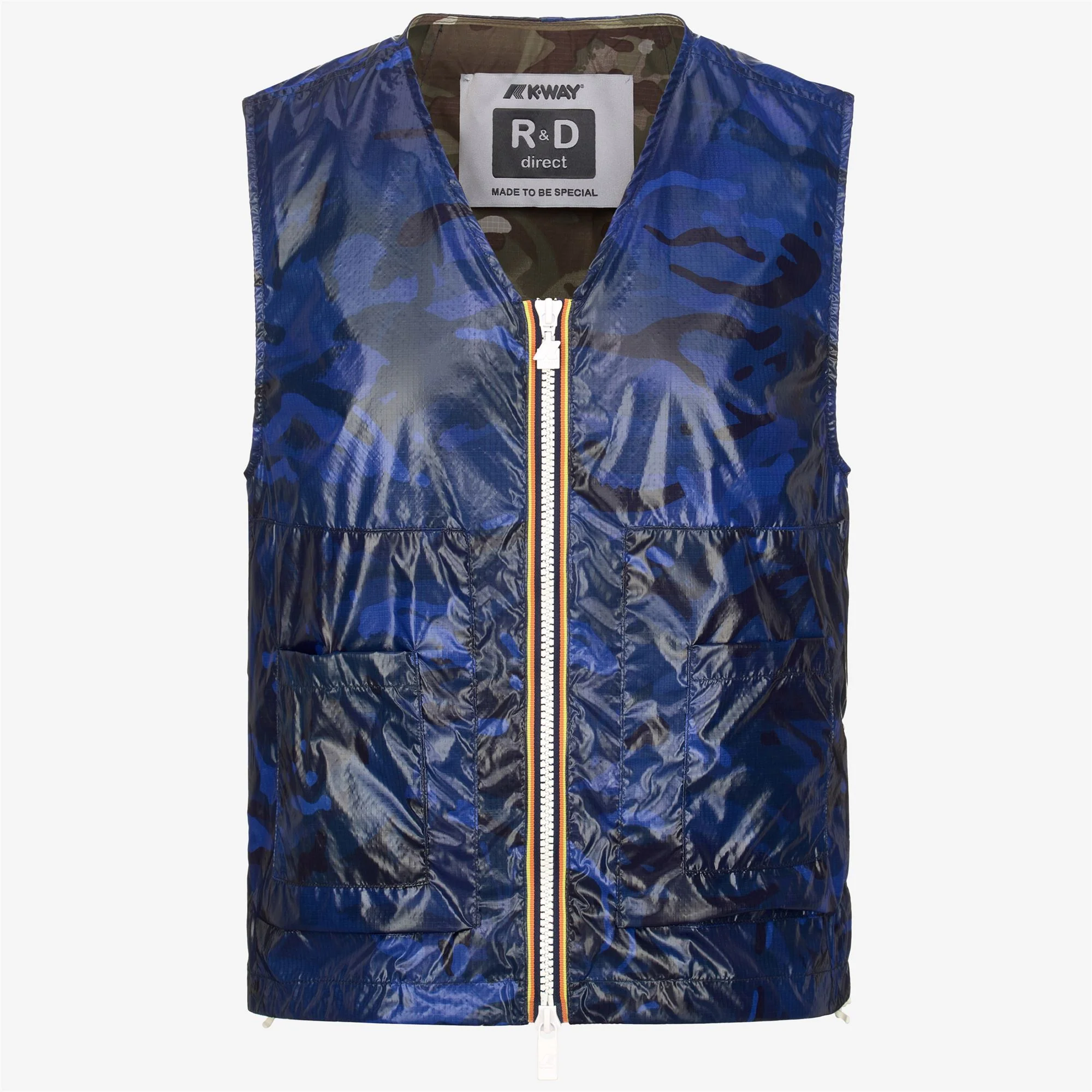 BARNEL CAMOU - Jackets - Vest - Unisex - BLUE CAMOUFLAGE
