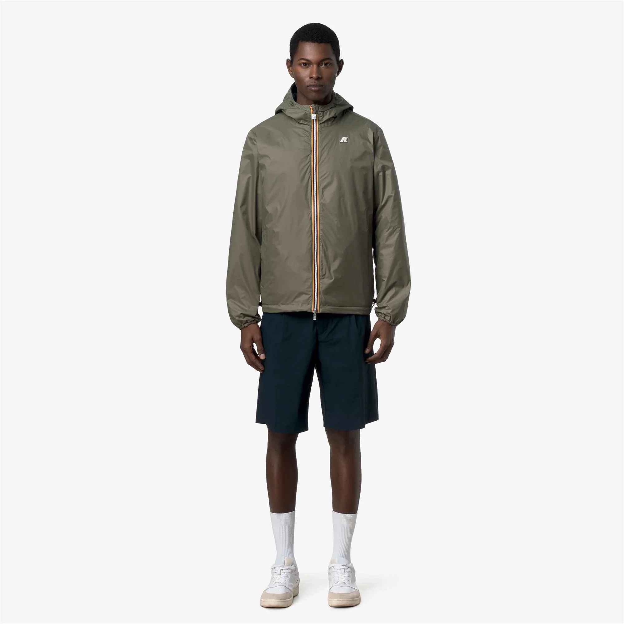 JAKE COTTON REVERSIBLE - Jackets - Short - Man - BLUE DEPTH-GREEN LICHEN - Image 3