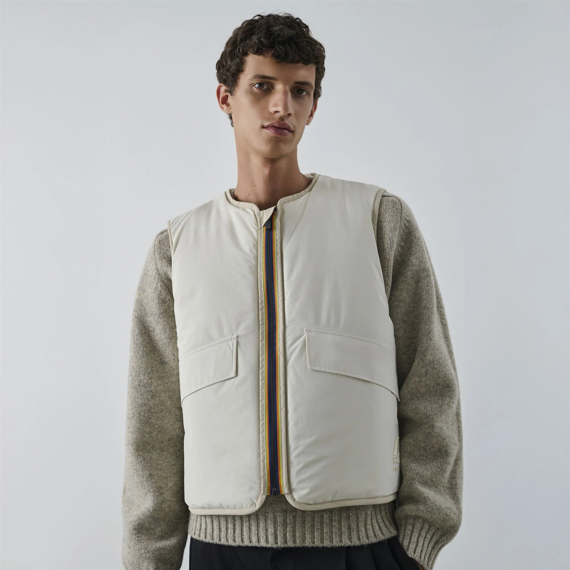 LE VRAI 2.1 AMIABLE  WES PADDED SOEUR - Jackets - Vest - Unisex - GREY LT CALCE-BEIGE BABY - Image 3