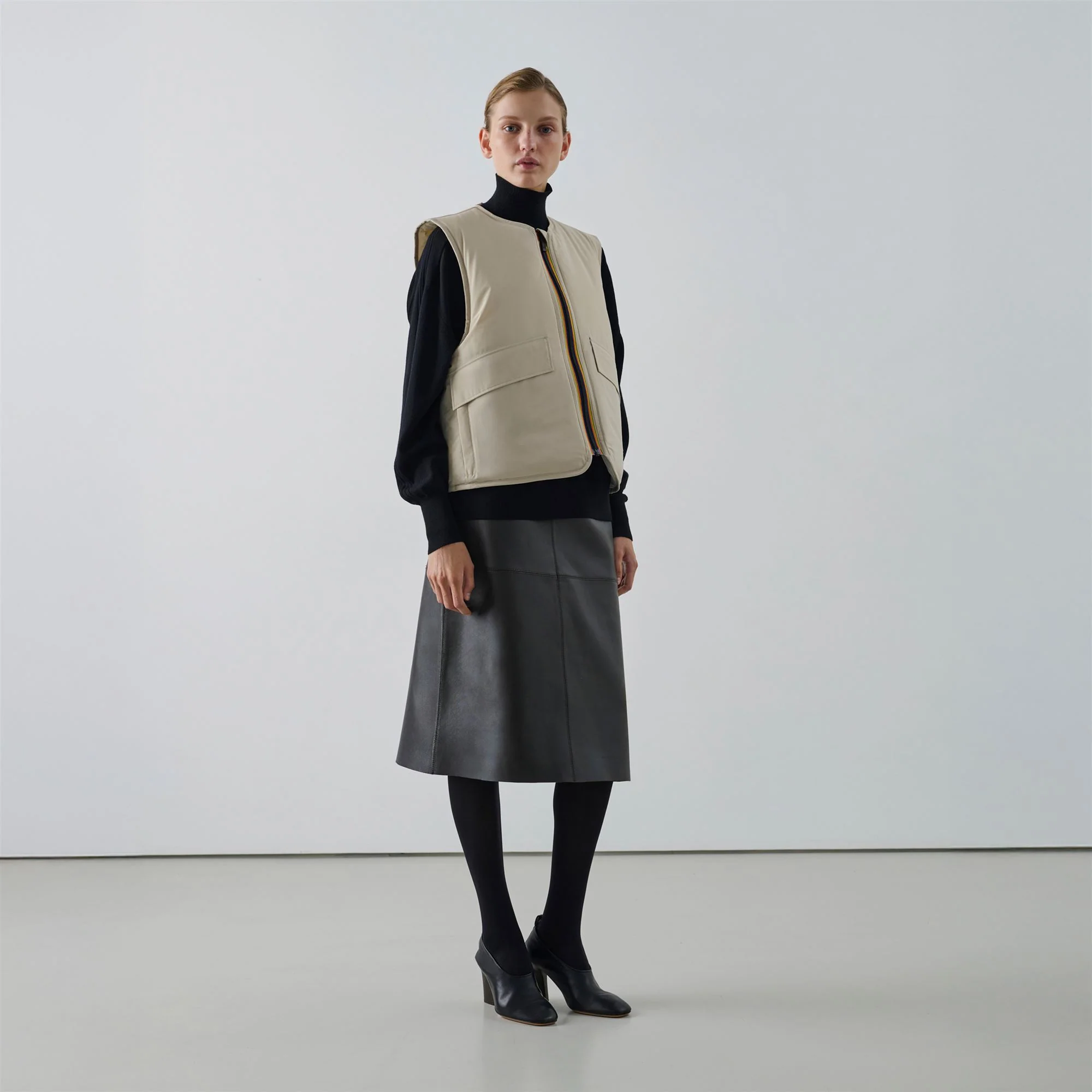 LE VRAI 2.1 AMIABLE  WES PADDED SOEUR - Jackets - Vest - Unisex - GREY LT CALCE-BEIGE BABY - Image 5