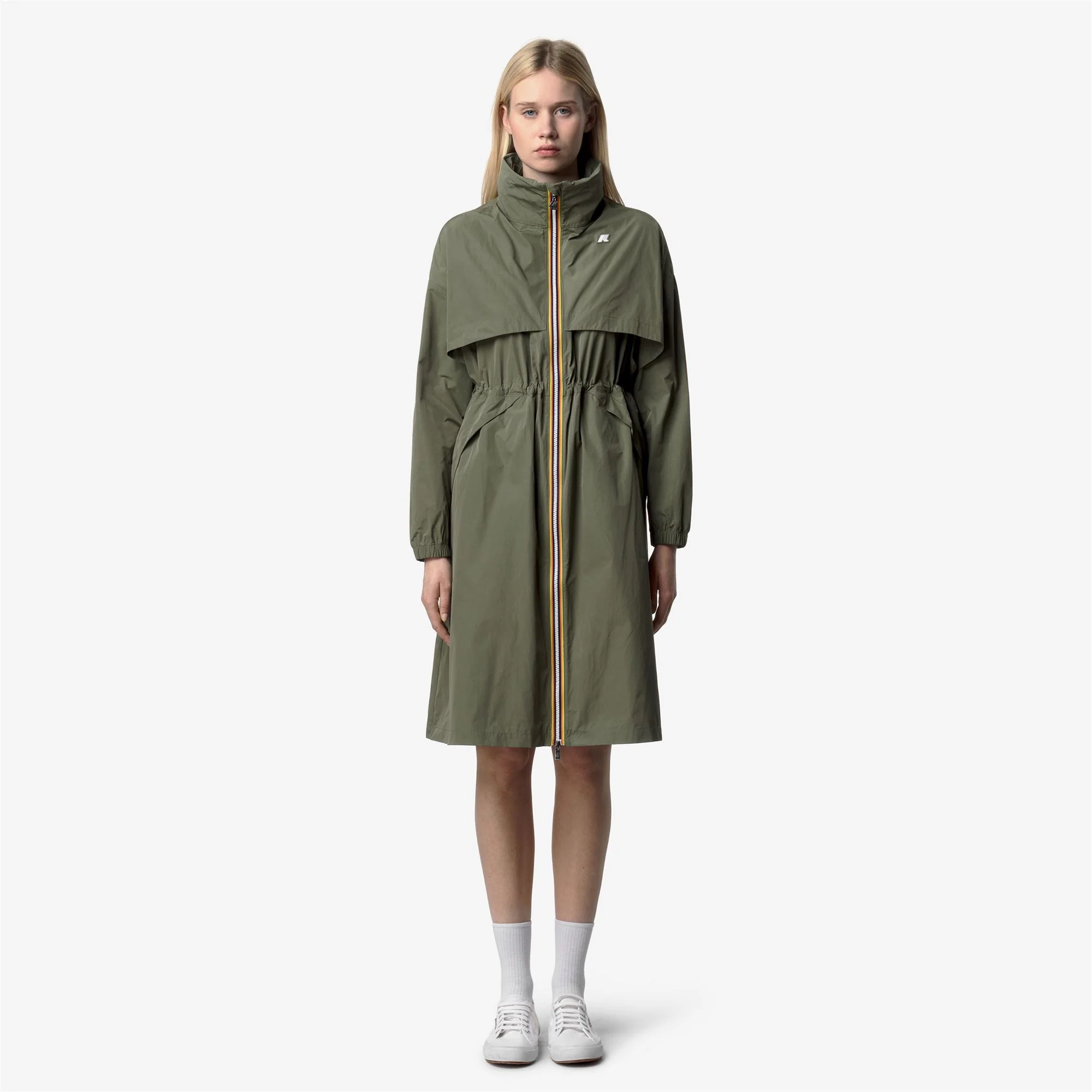 AUBE MEMORY TOUCH - Jackets - Long - Woman - GREEN LICHEN - Image 3