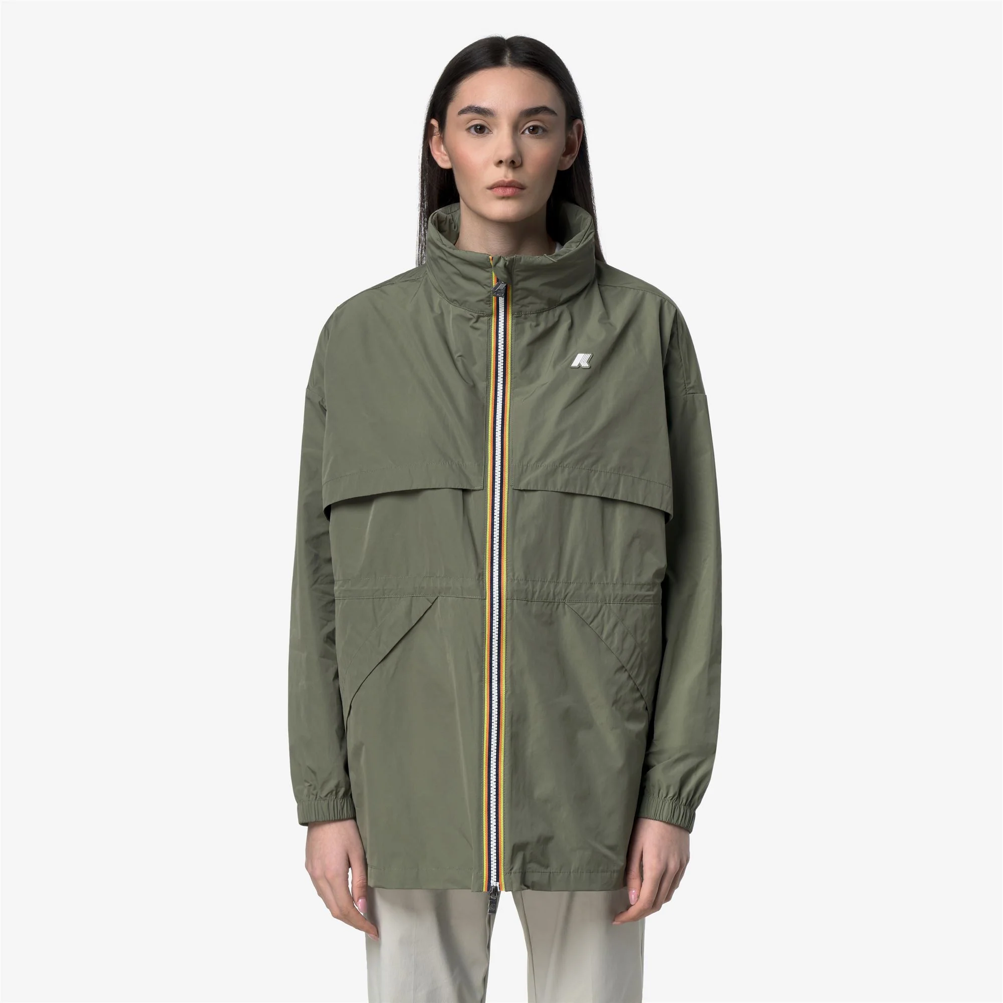AUBELINE MEMORY TOUCH - Jackets - Mid - Woman - GREEN LICHEN - Image 3