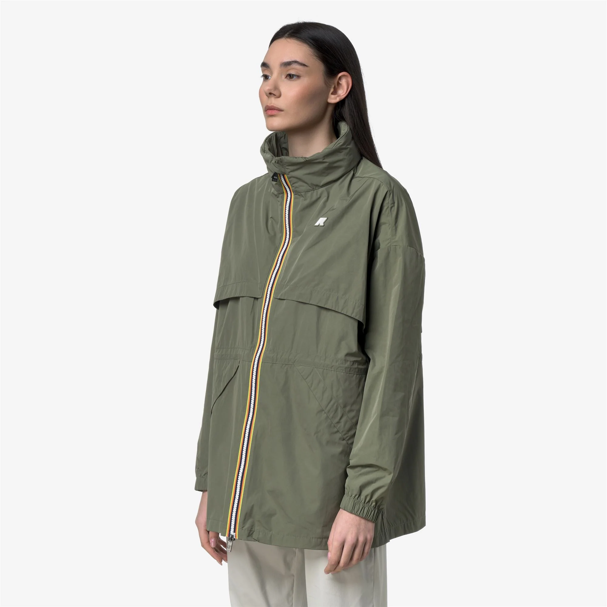 AUBELINE MEMORY TOUCH - Jackets - Mid - Woman - GREEN LICHEN - Image 4