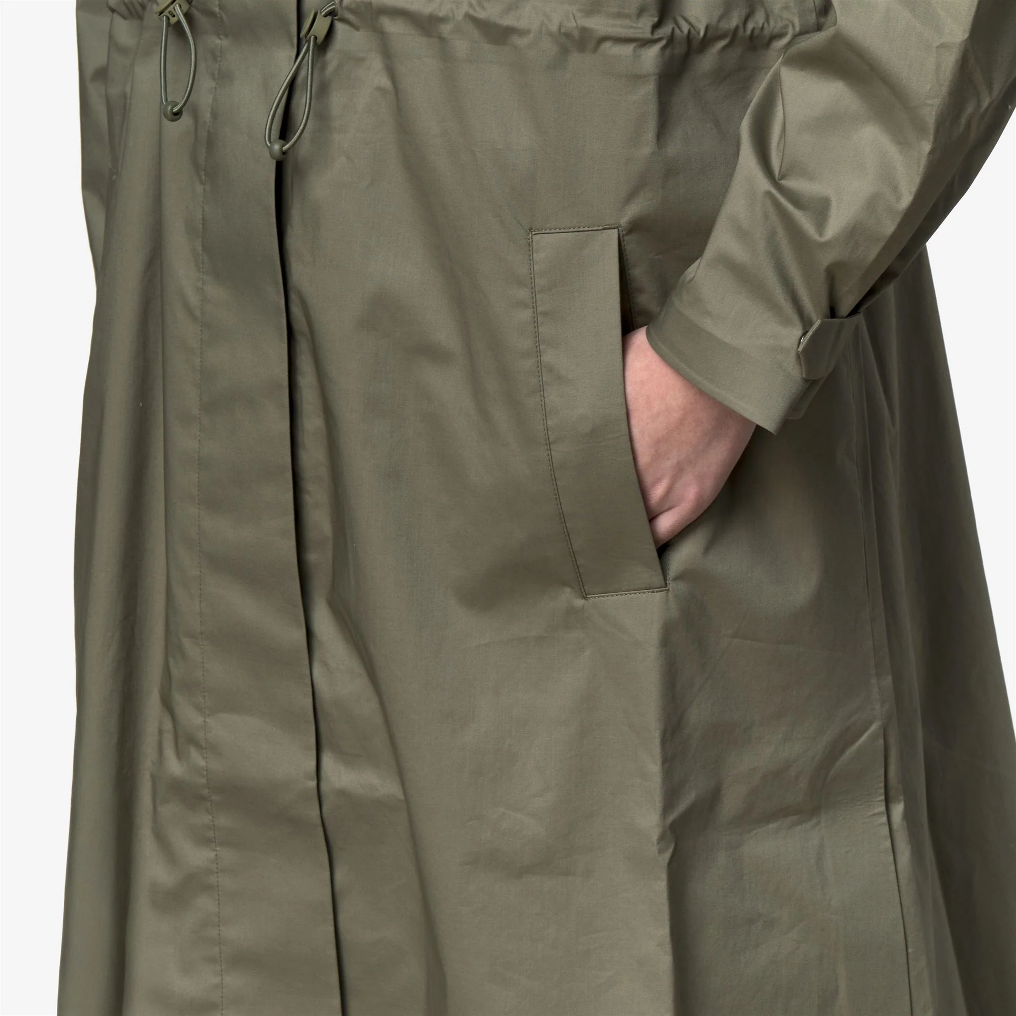 BARBREIN COTTON 3LAYERS AF - Jackets - Long - Woman - GREEN LICHEN - Image 3