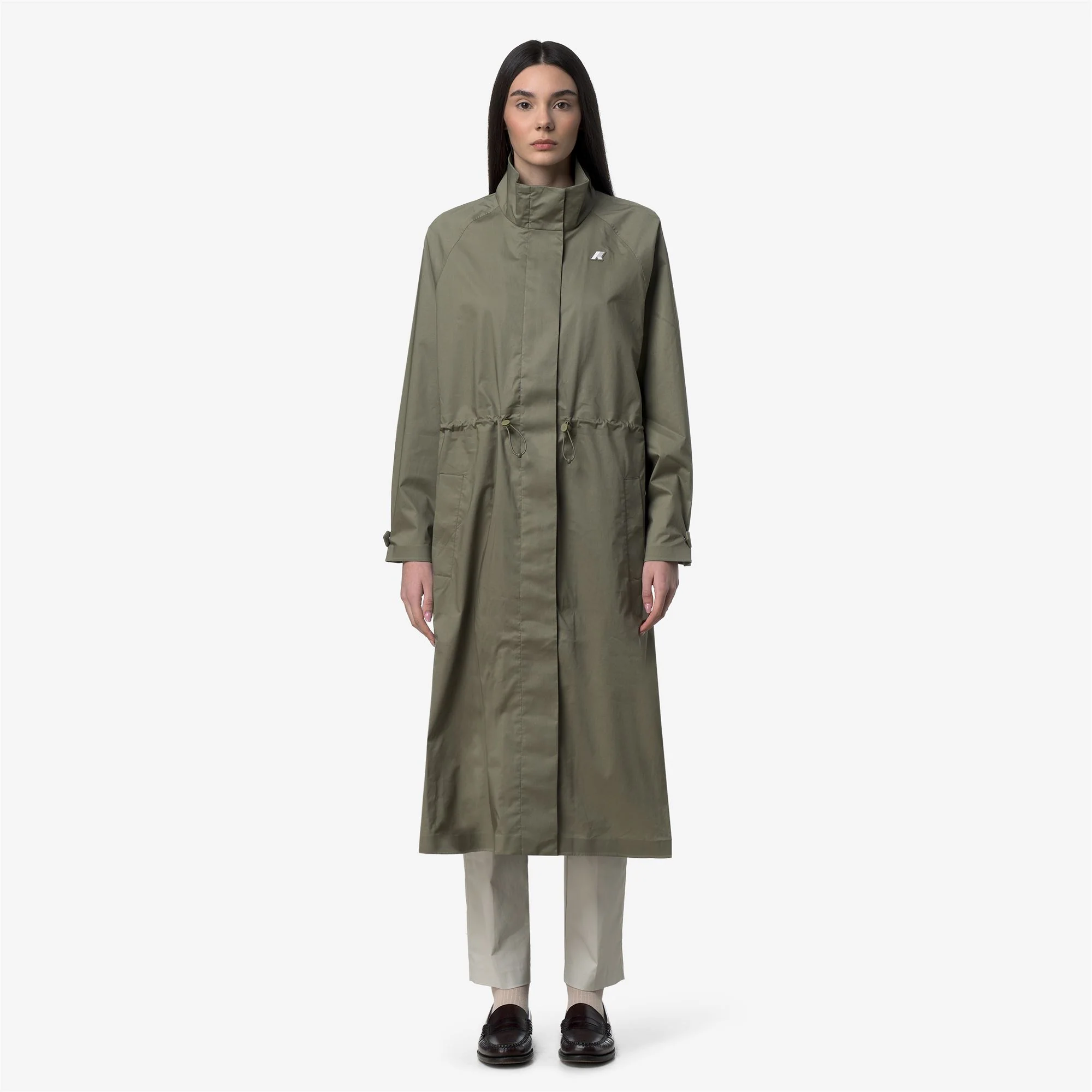 BARBREIN COTTON 3LAYERS AF - Jackets - Long - Woman - GREEN LICHEN - Image 5