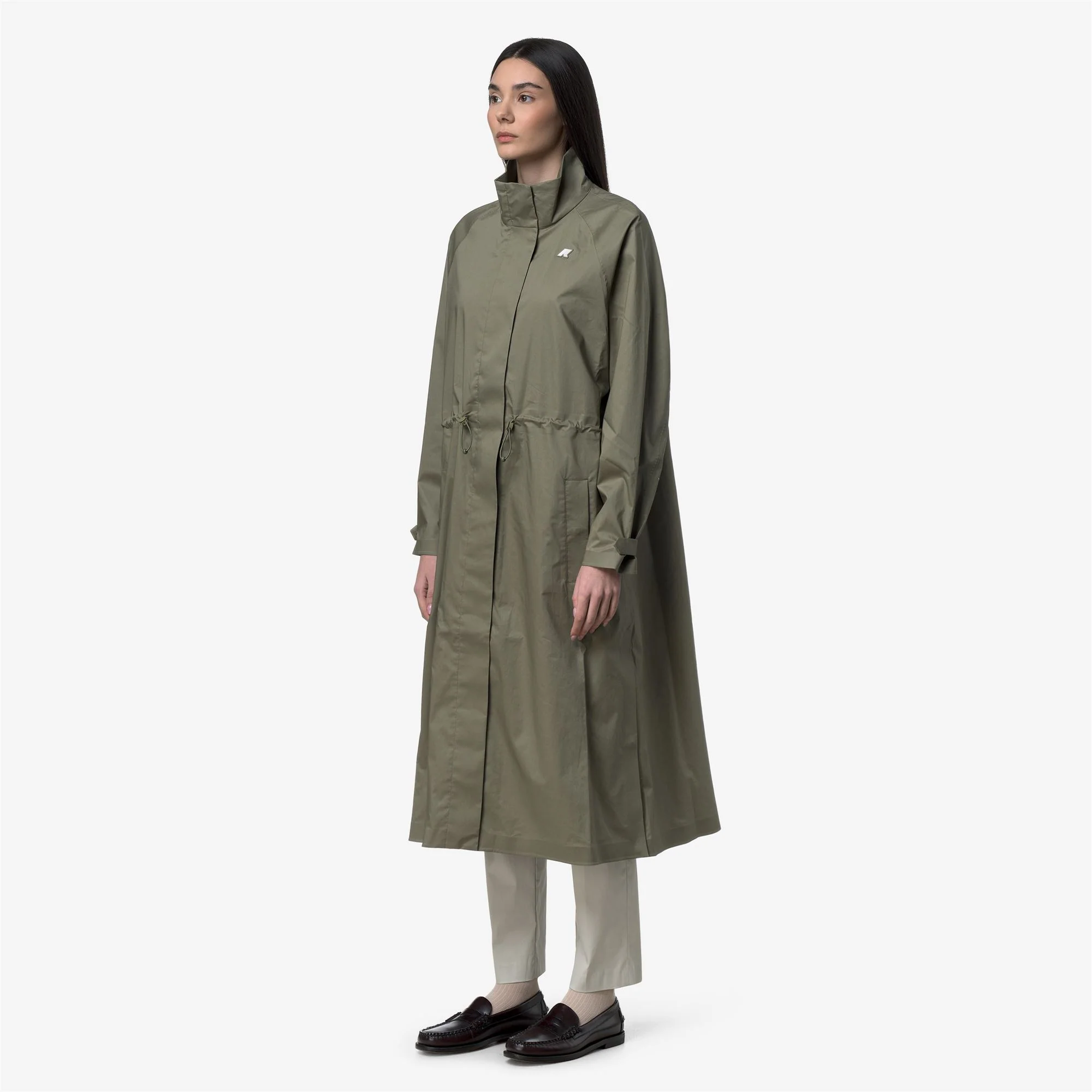 BARBREIN COTTON 3LAYERS AF - Jackets - Long - Woman - GREEN LICHEN - Image 6