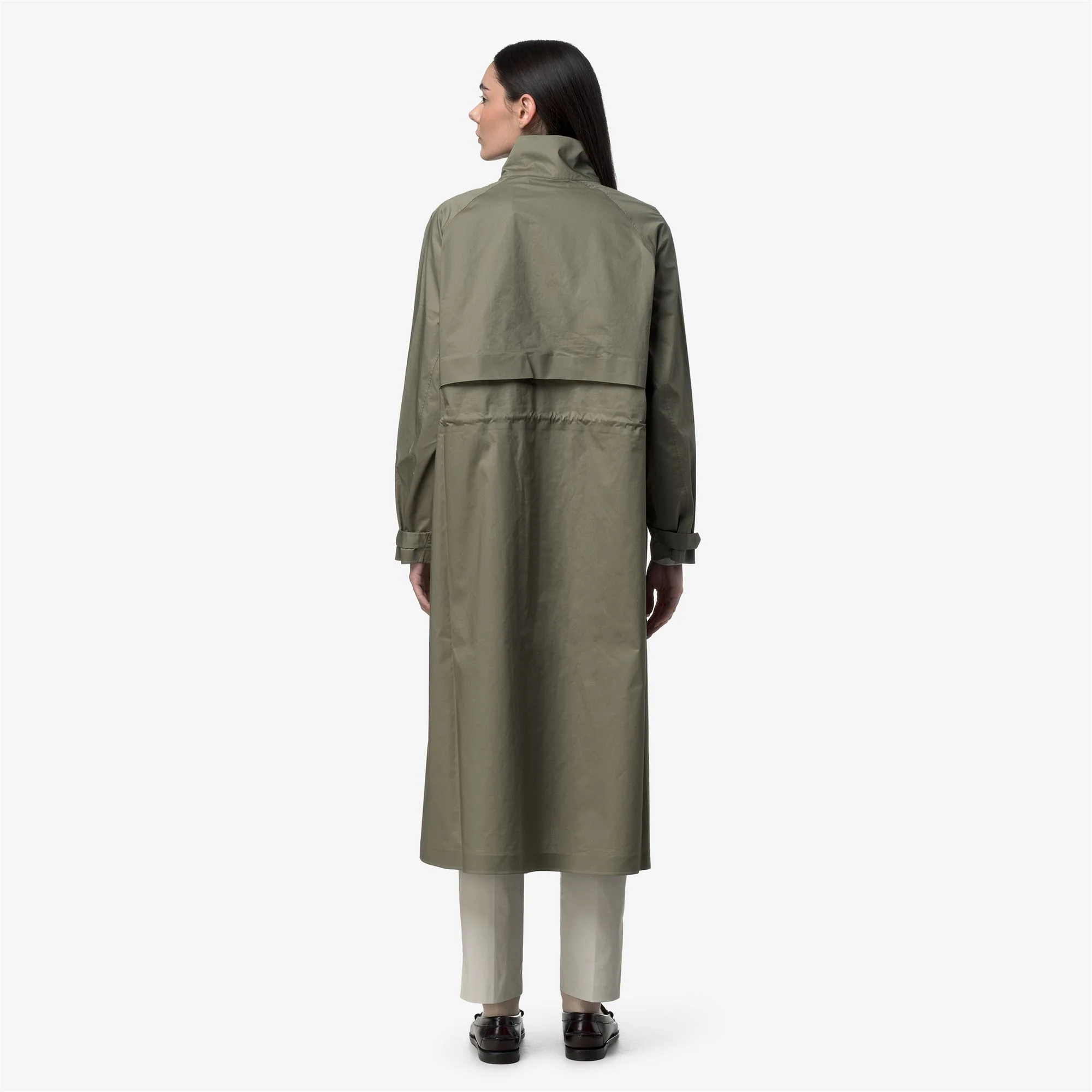 BARBREIN COTTON 3LAYERS AF - Jackets - Long - Woman - GREEN LICHEN - Image 7