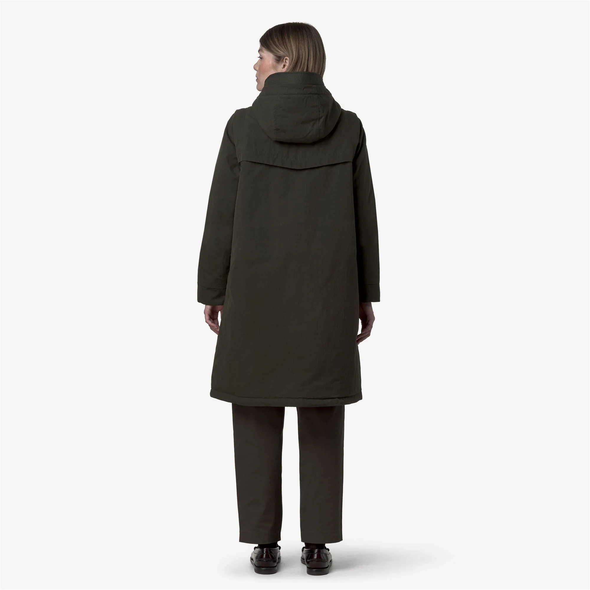 BRUNIL COTTON FEEL - Jackets - Long - Woman - GREEN BLACKISH-GREEN BLACKISH FUR - Image 5