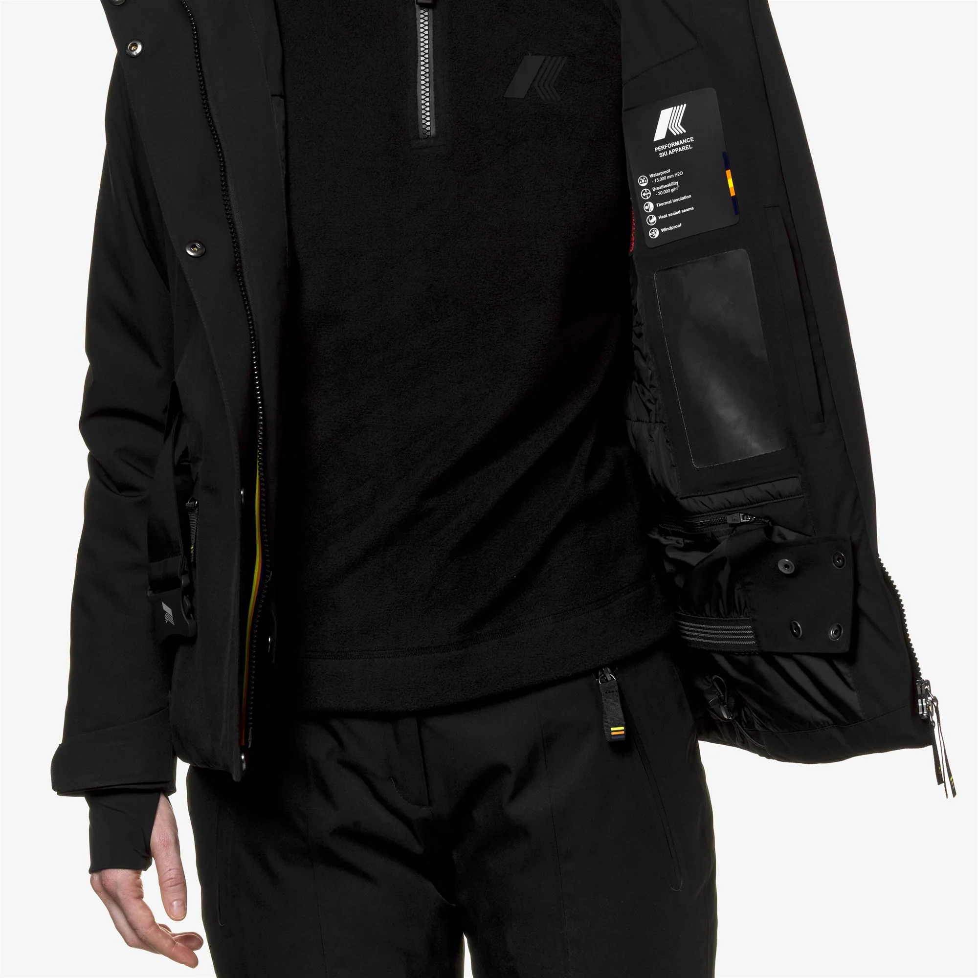 CHEVRIL MICRO TWILL 2 LAYERS - Jackets - Mid - Woman - BLACK PURE - Image 3