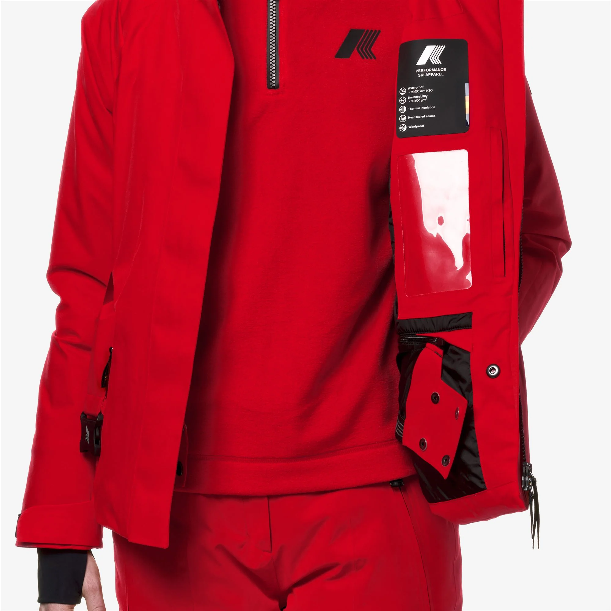 CHEVRIL MICRO TWILL 2 LAYERS - Jackets - Mid - Woman - RED - Image 3