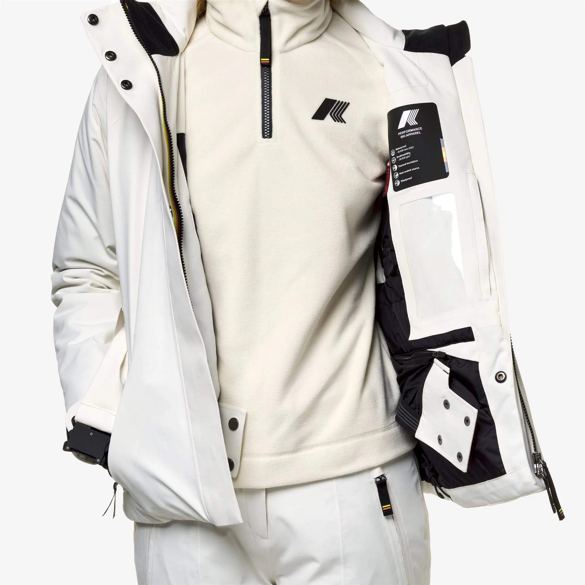 CHEVRIL MICRO TWILL 2 LAYERS - Jackets - Mid - Woman - WHITE GARDENIA - Image 3