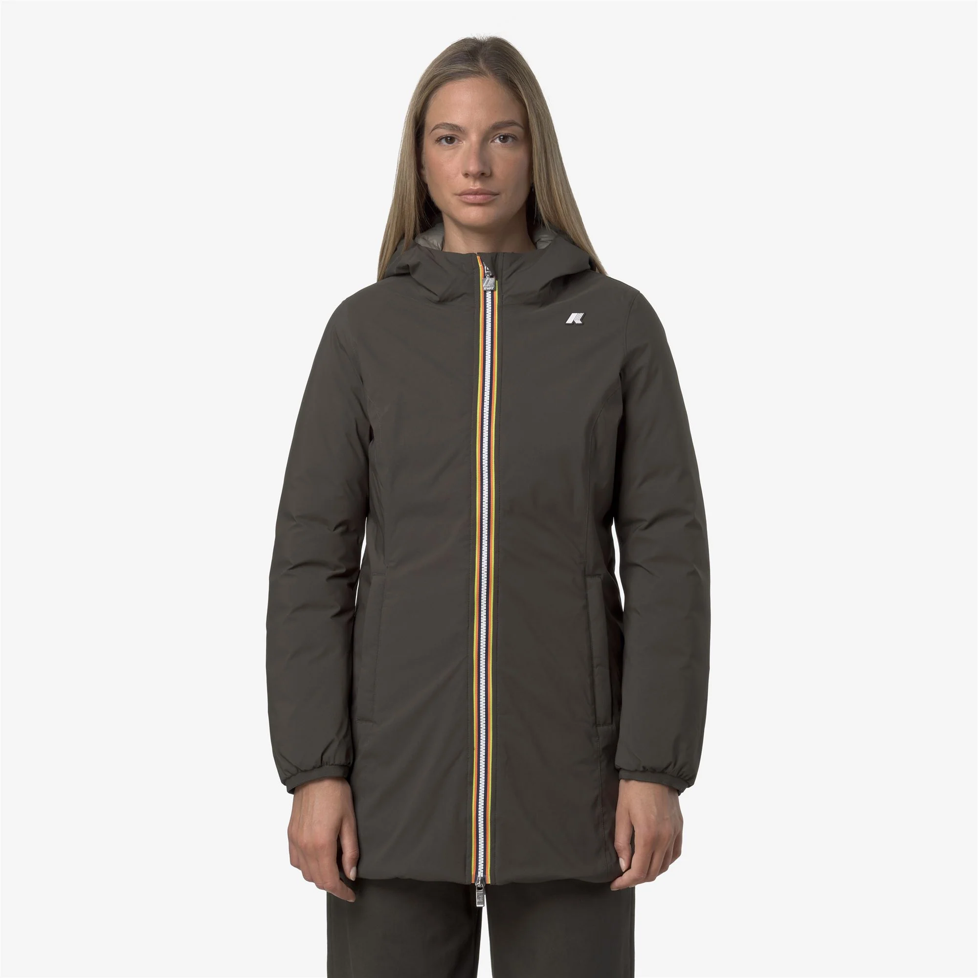 DENISE ST THERMO REVERSIBLE - Jackets - 3/4 LENGTH - Woman - BLACK OLIVE-GREEN OAK - Image 4